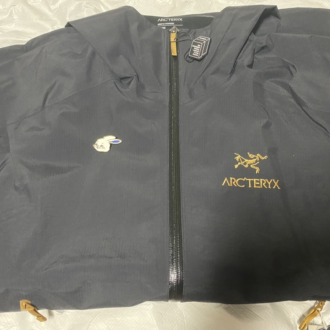 Arc'teryx x Beams Zeta SL Jacket Black Gold 착용 스타일 - 3