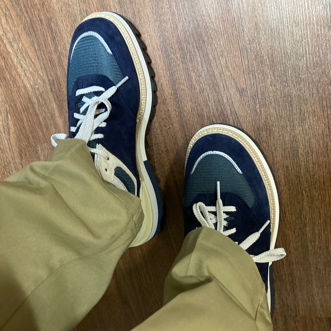 New Balance x Tokyo Design Studio 574 Navy Blue 착용 스타일