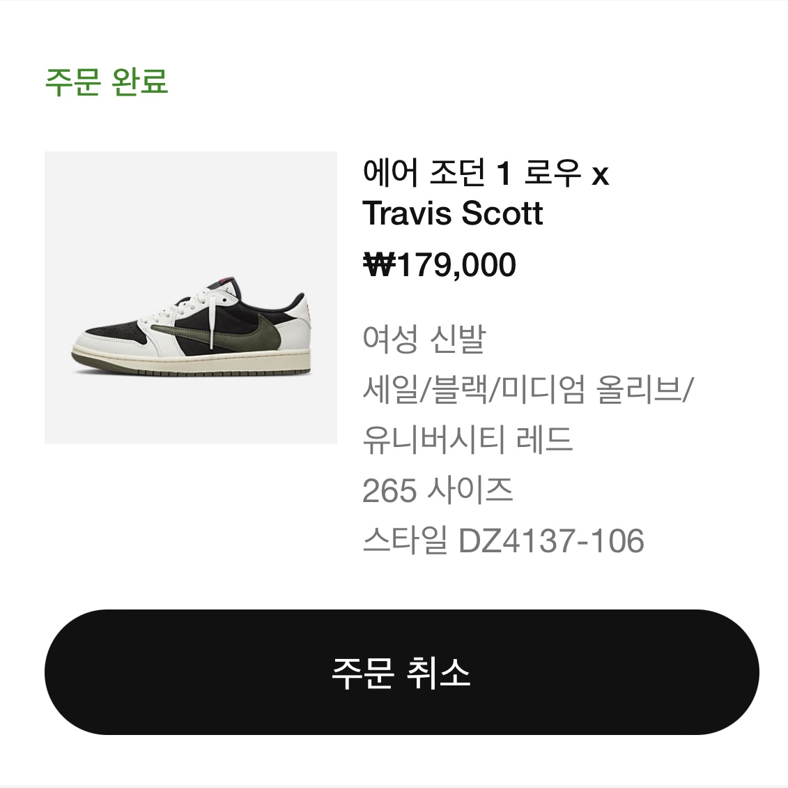 (W) Jordan 1 x Travis Scott Retro Low OG SP Medium Olive 착용 스타일