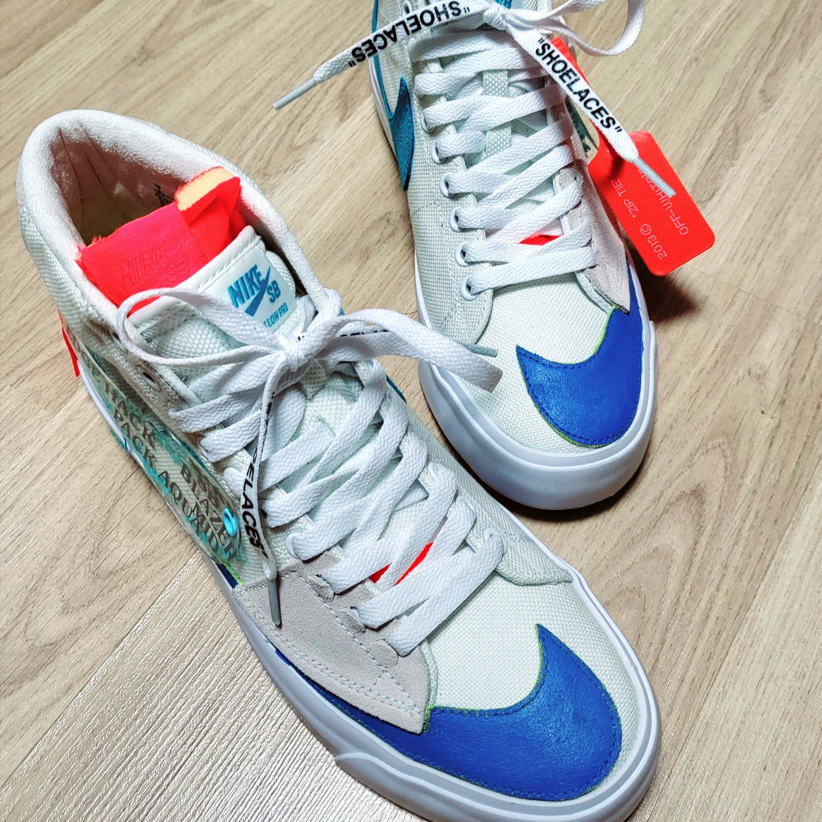 Nike SB Blazer Mid Edge Hack Pack Aqua 착용 스타일 - 1