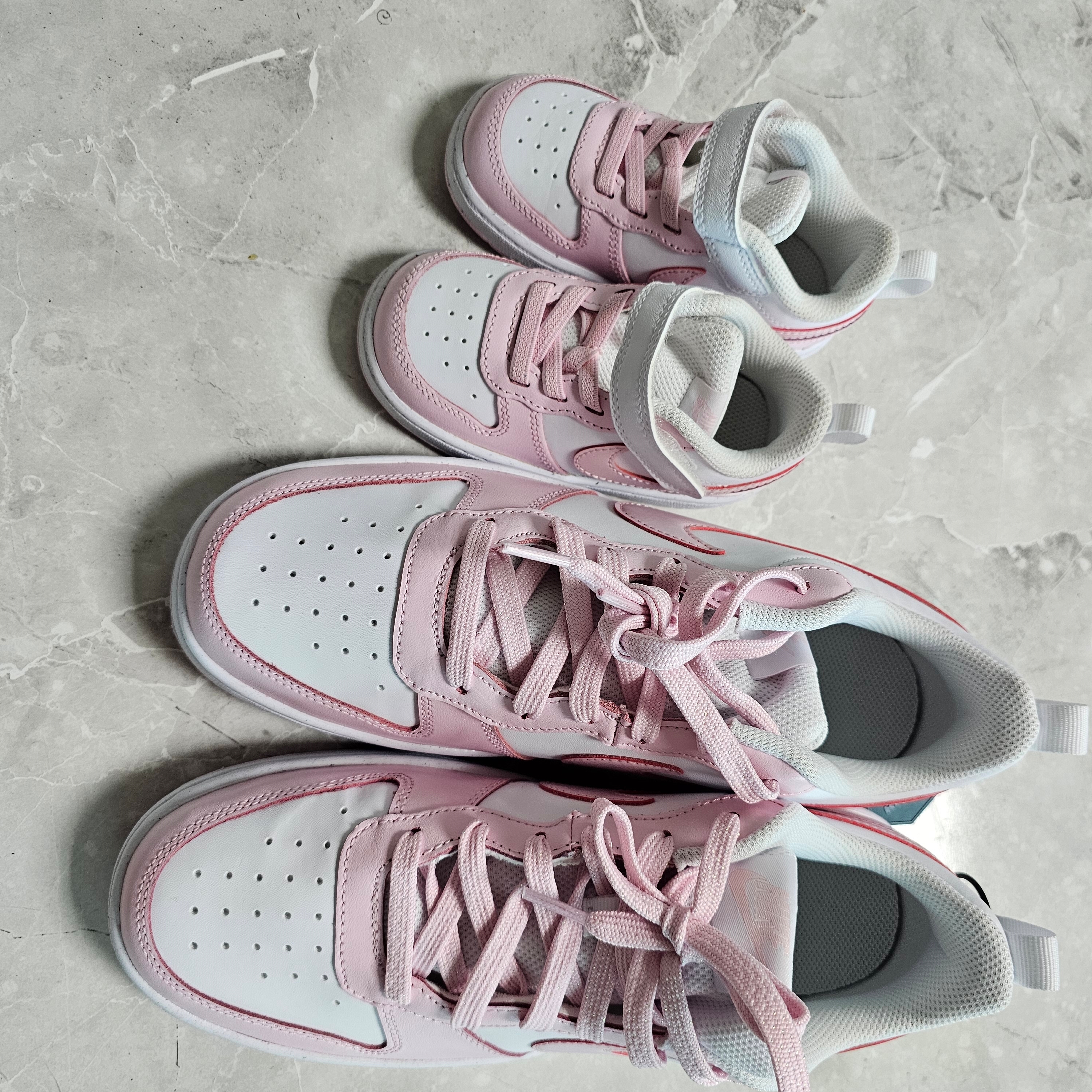 (GS) Nike Court Borough 2 SE White Pink Foam 착용 스타일