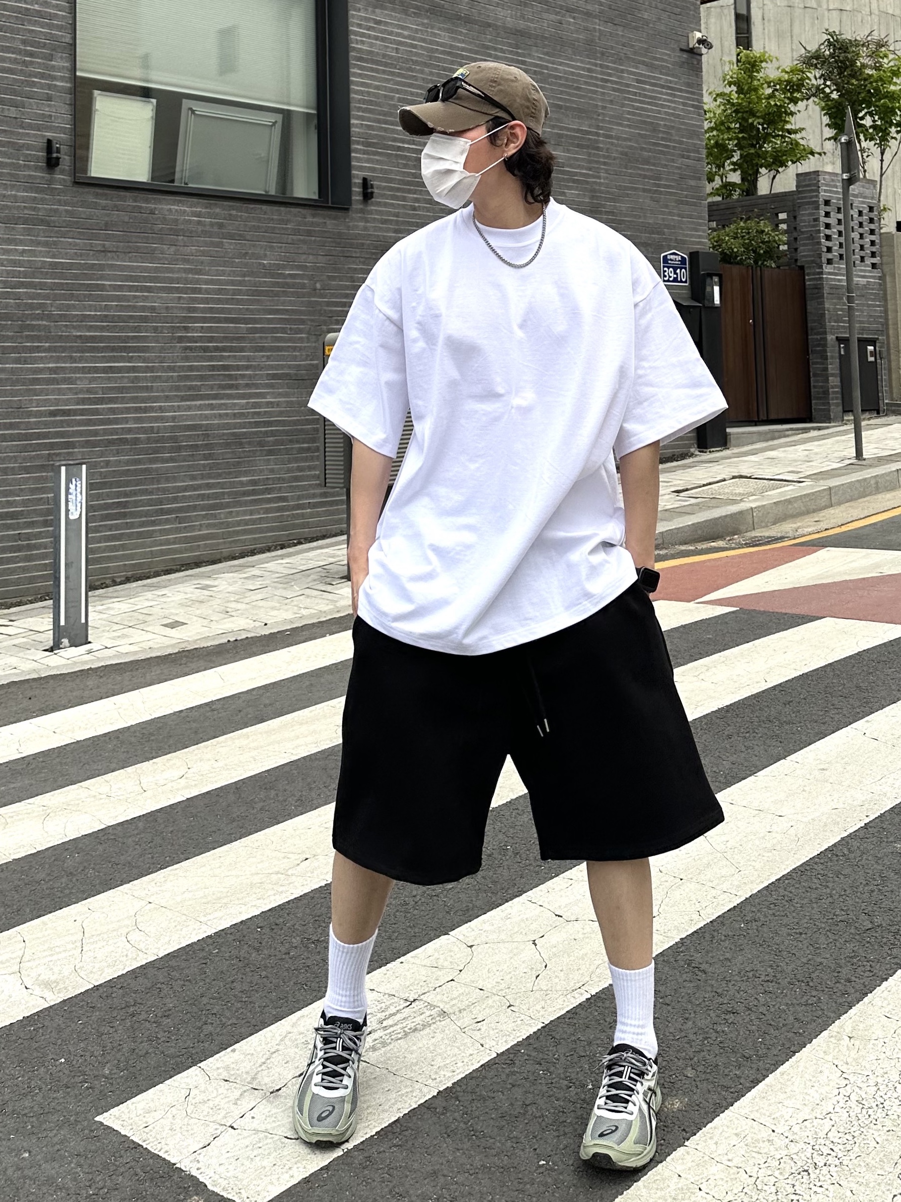 Asics Jog 100 S Sheet Rock - 2E Wide 착용 스타일 - 2