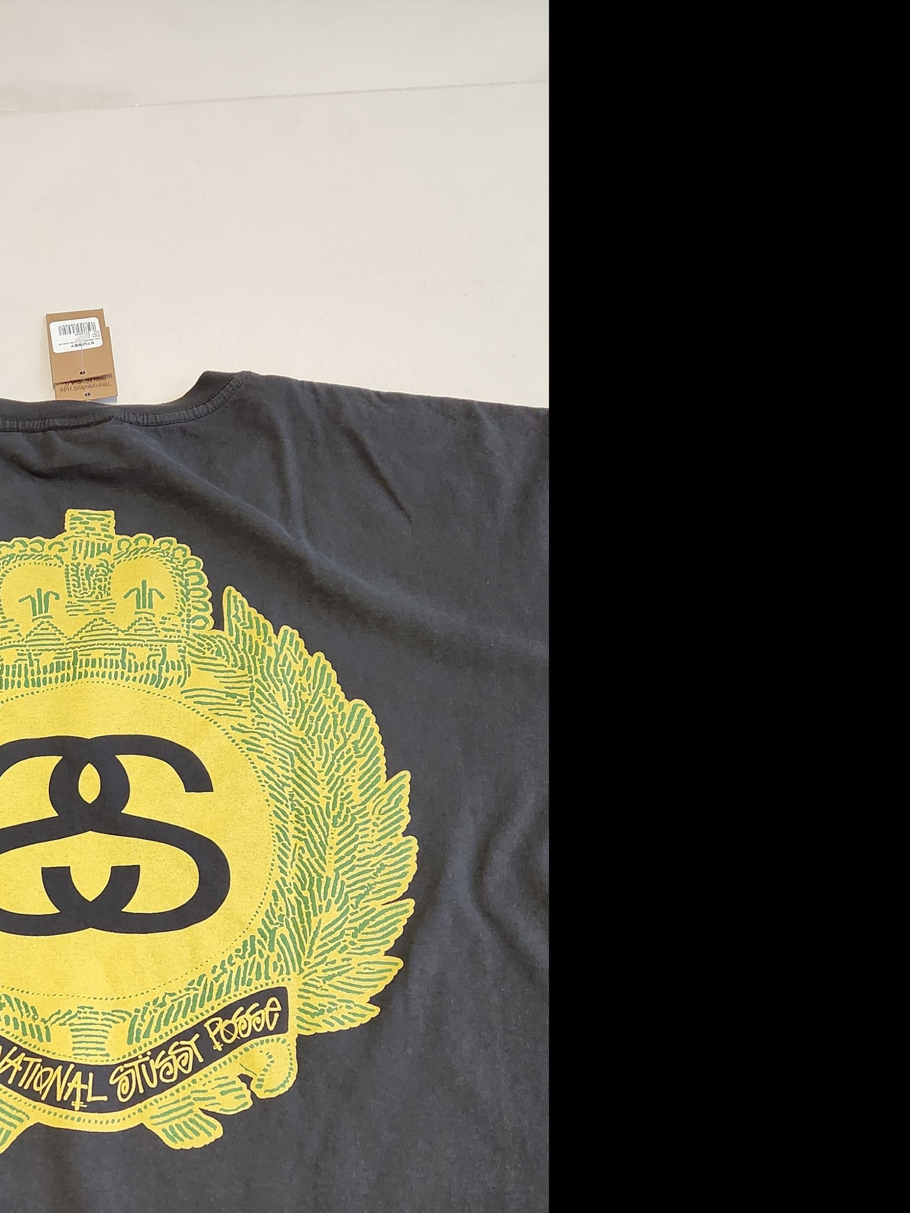 Stussy Crown Wreath Pigment Dyed T-Shirt Black 착용 스타일 - 3