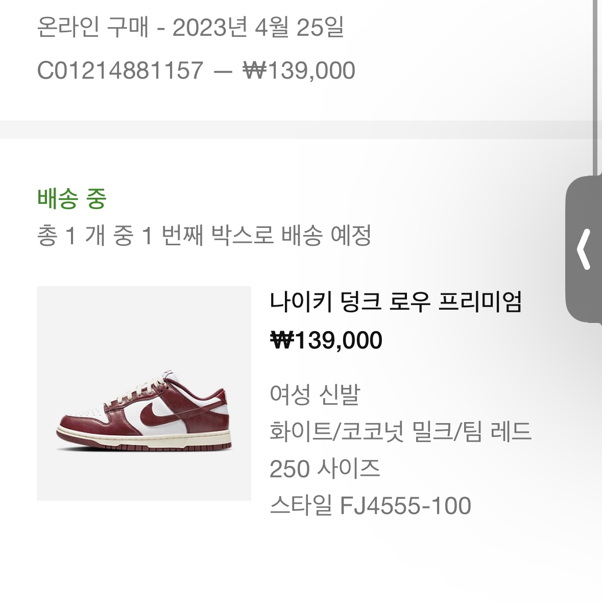 (W) Nike Dunk Low Retro PRM Team Red and White 착용 스타일