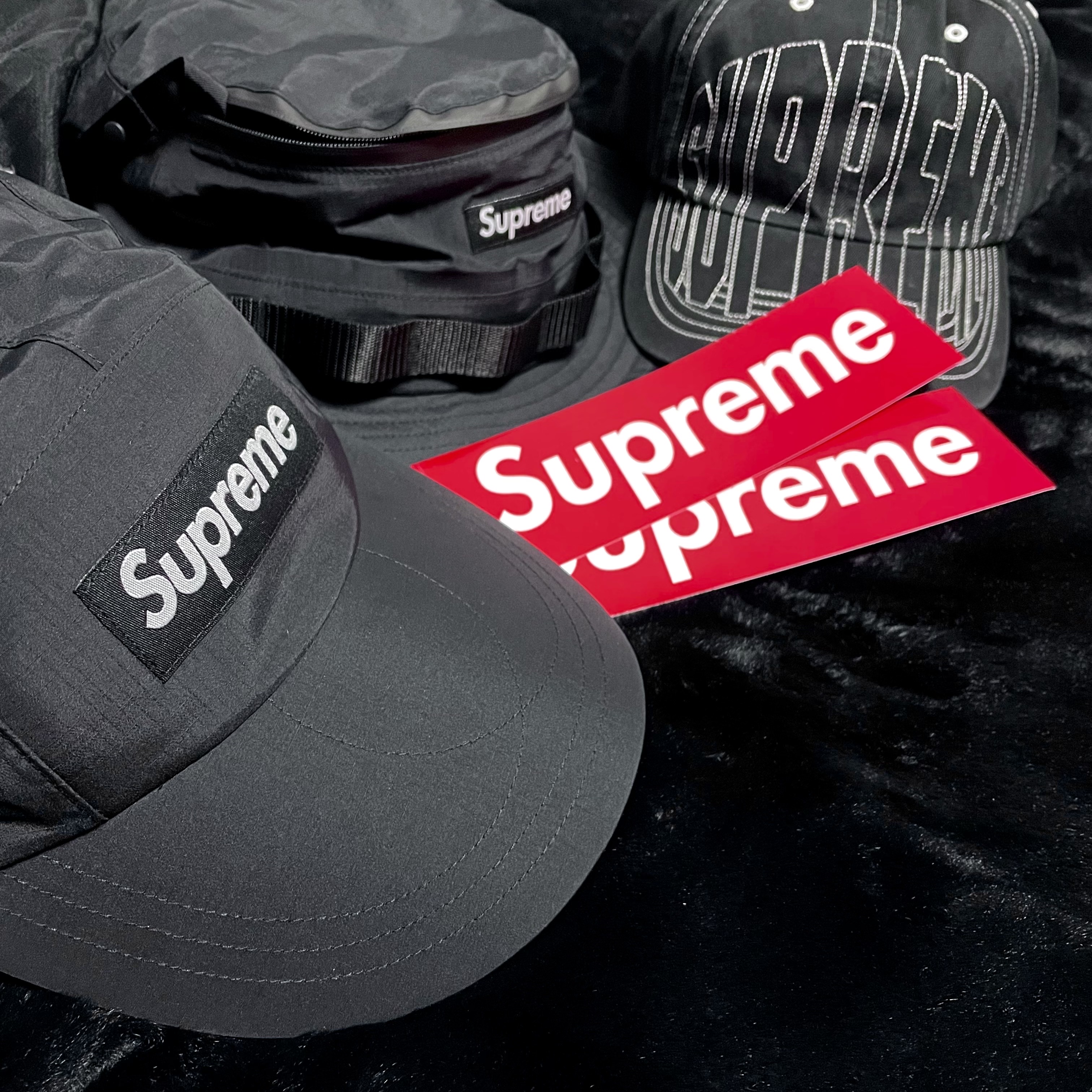 Supreme Gore-Tex Paclite Long Bill Camp Cap Black - 23SS, Supreme Gore-Tex Paclite Net Boonie Black - 23SS 착용 스타일