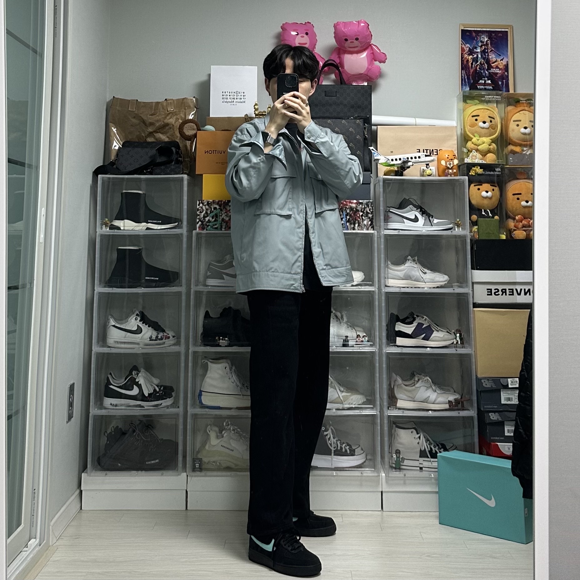 Nike x Tiffany & Co. Air Force 1 Low SP 1837, (W) Jordan 1 Low White Wolf Grey 착용 스타일 - 2
