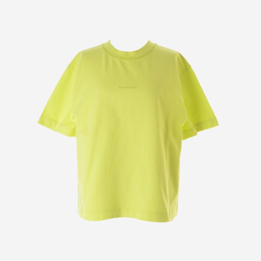 (W) 아크네 스튜디오 에디 스탬프 로고 티셔츠 레몬 옐로우