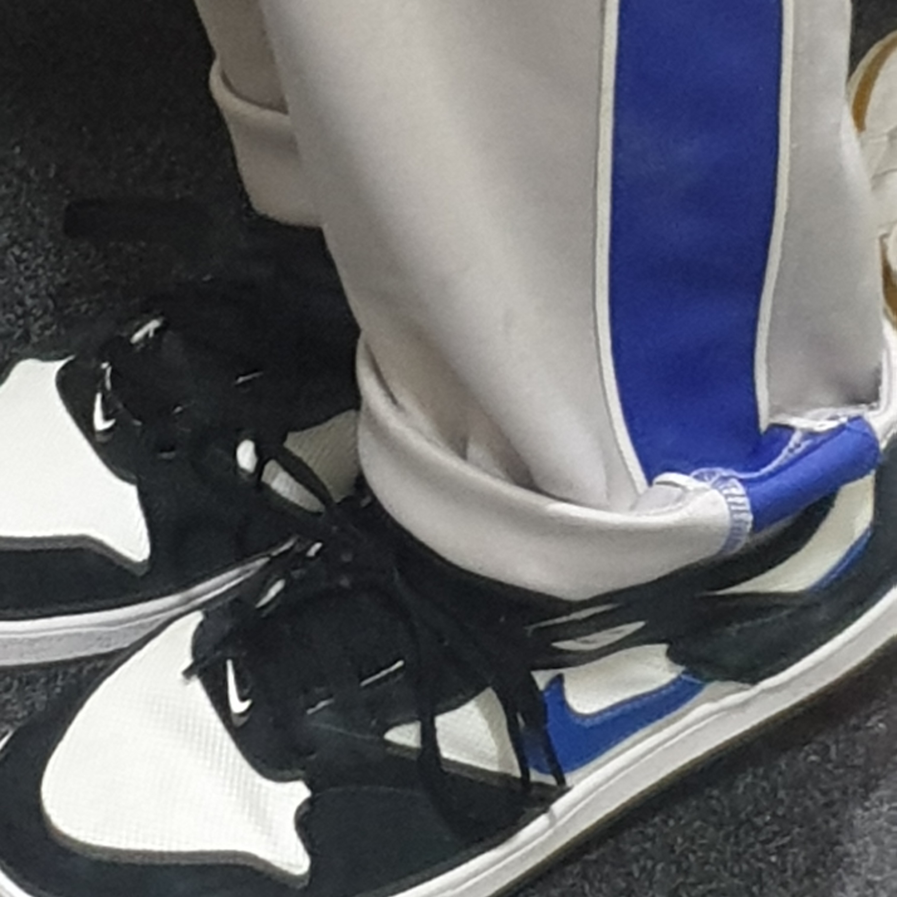 Nike SB Alleyoop White Team Royal 착용 스타일 - 1