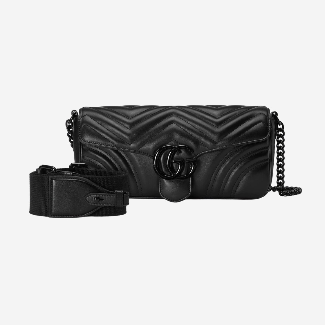 Gucci GG Marmont Shoulder Bag Black 상세 이미지 2