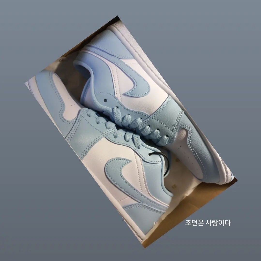 (W) Jordan 1 Low White Ice Blue 착용 스타일