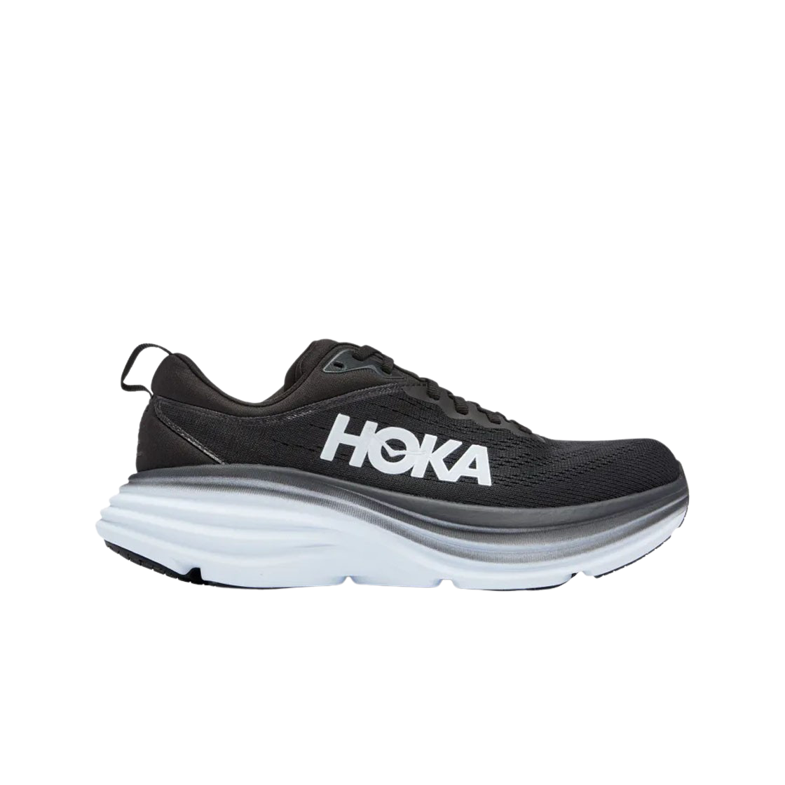 (W) 호카 본디 8 블랙 화이트 - 레귤러((W) Hoka Bondi 8 Black White - Regular) - 1