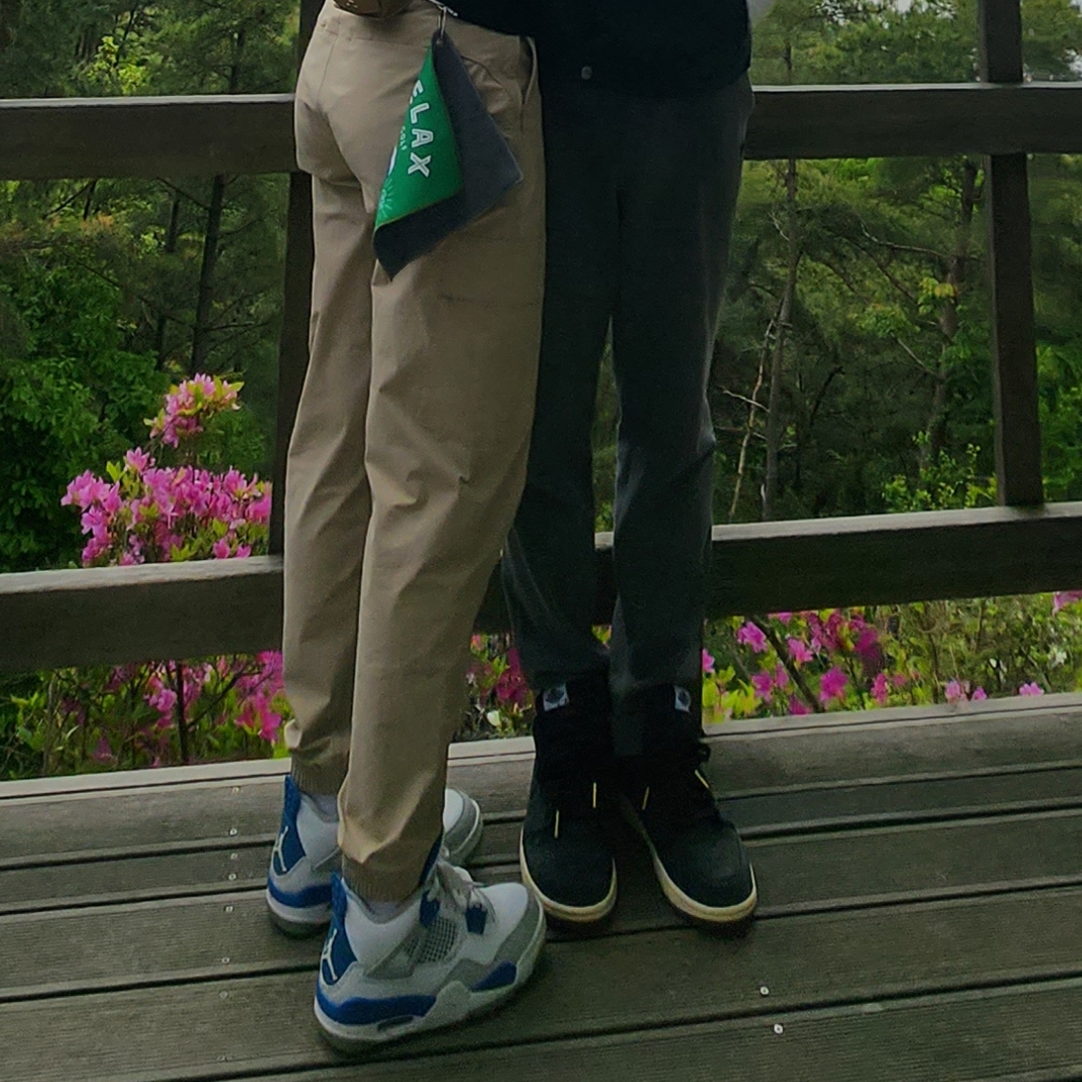Jordan 4 Golf White Military Blue 착용 스타일