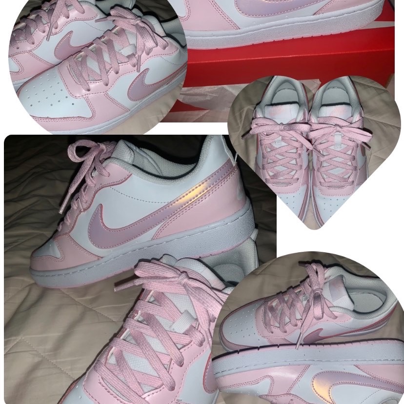 (GS) Nike Court Borough 2 SE White Pink Foam 착용 스타일