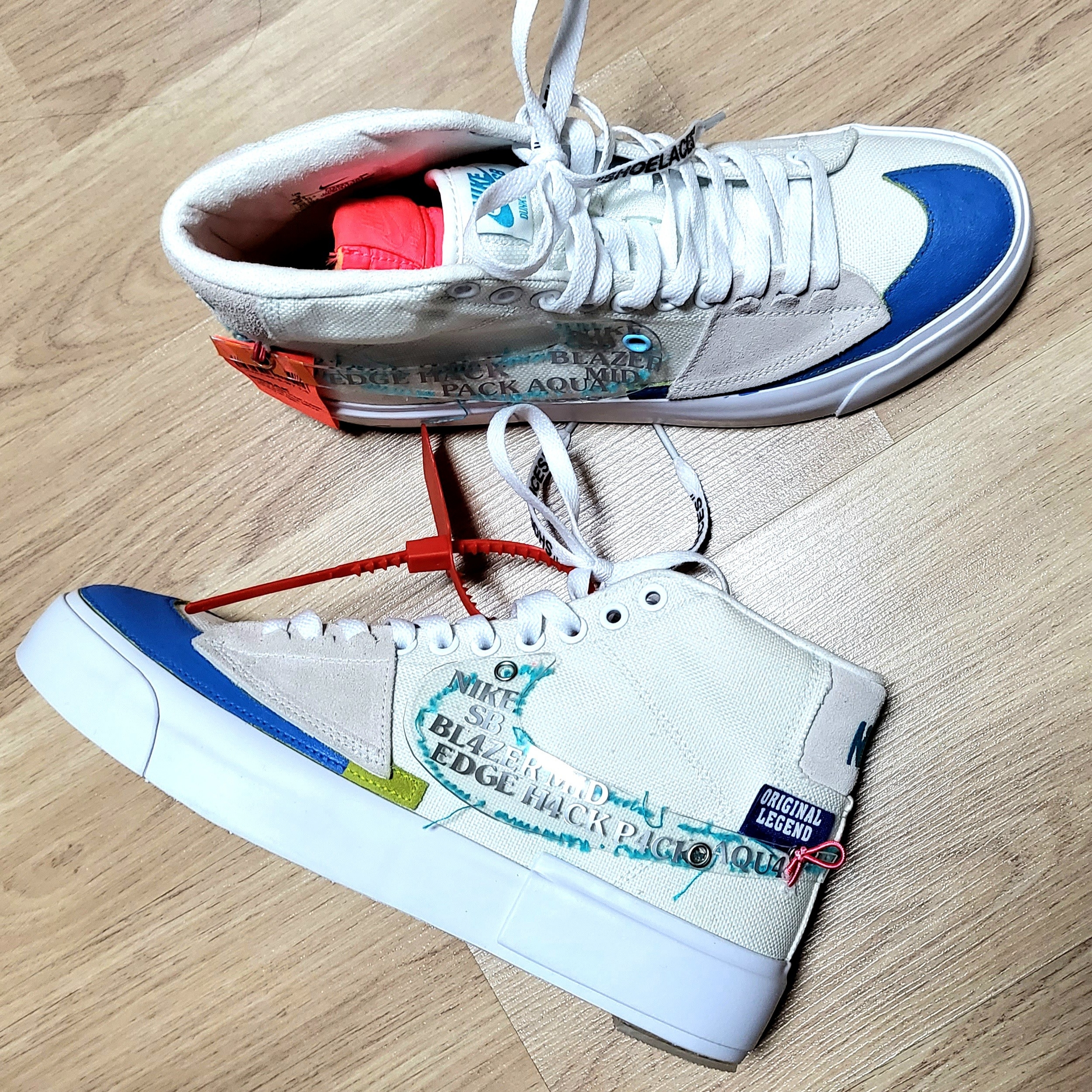 Nike SB Blazer Mid Edge Hack Pack Aqua 착용 스타일 - 4