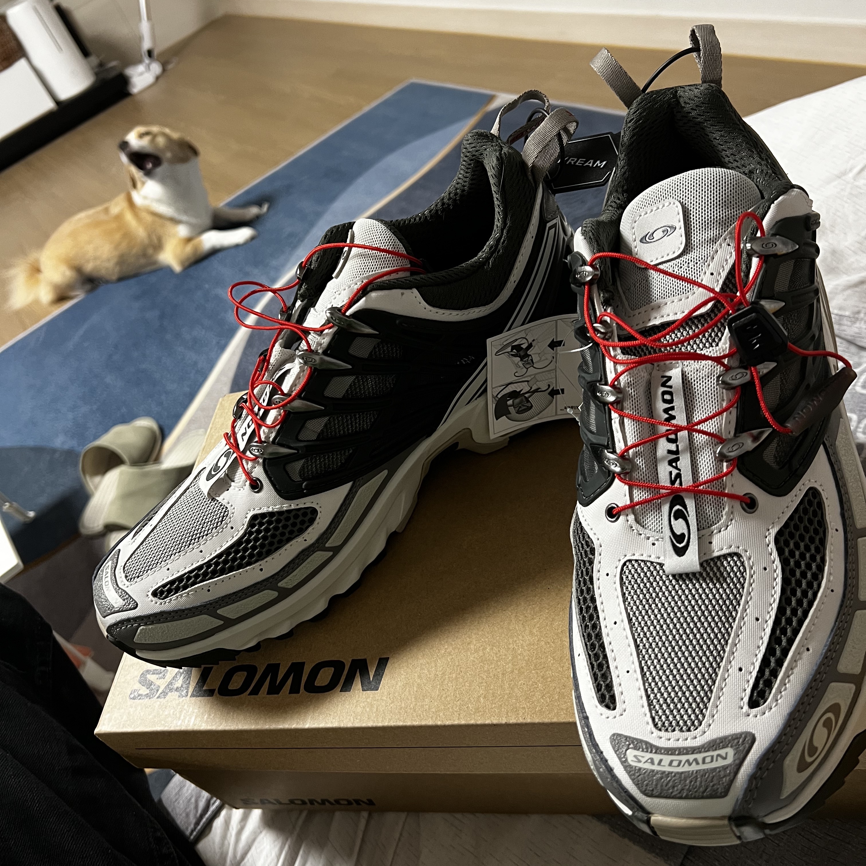 Salomon ACS Pro Beluga Vintage Khaki 착용 스타일 - 1