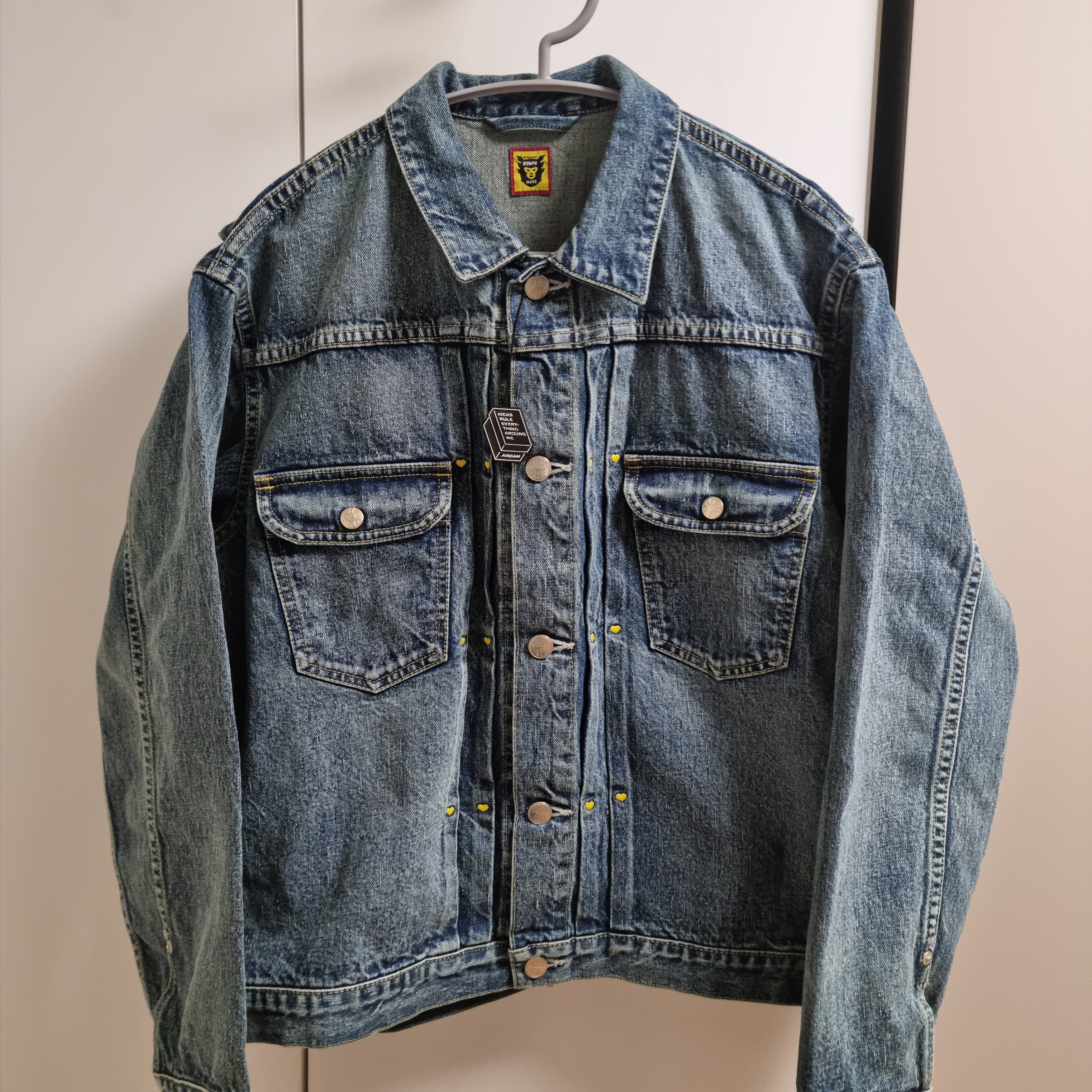 Human Made Storm Cowboy Denim Jacket Type 1968 Indigo 착용 스타일 - 1