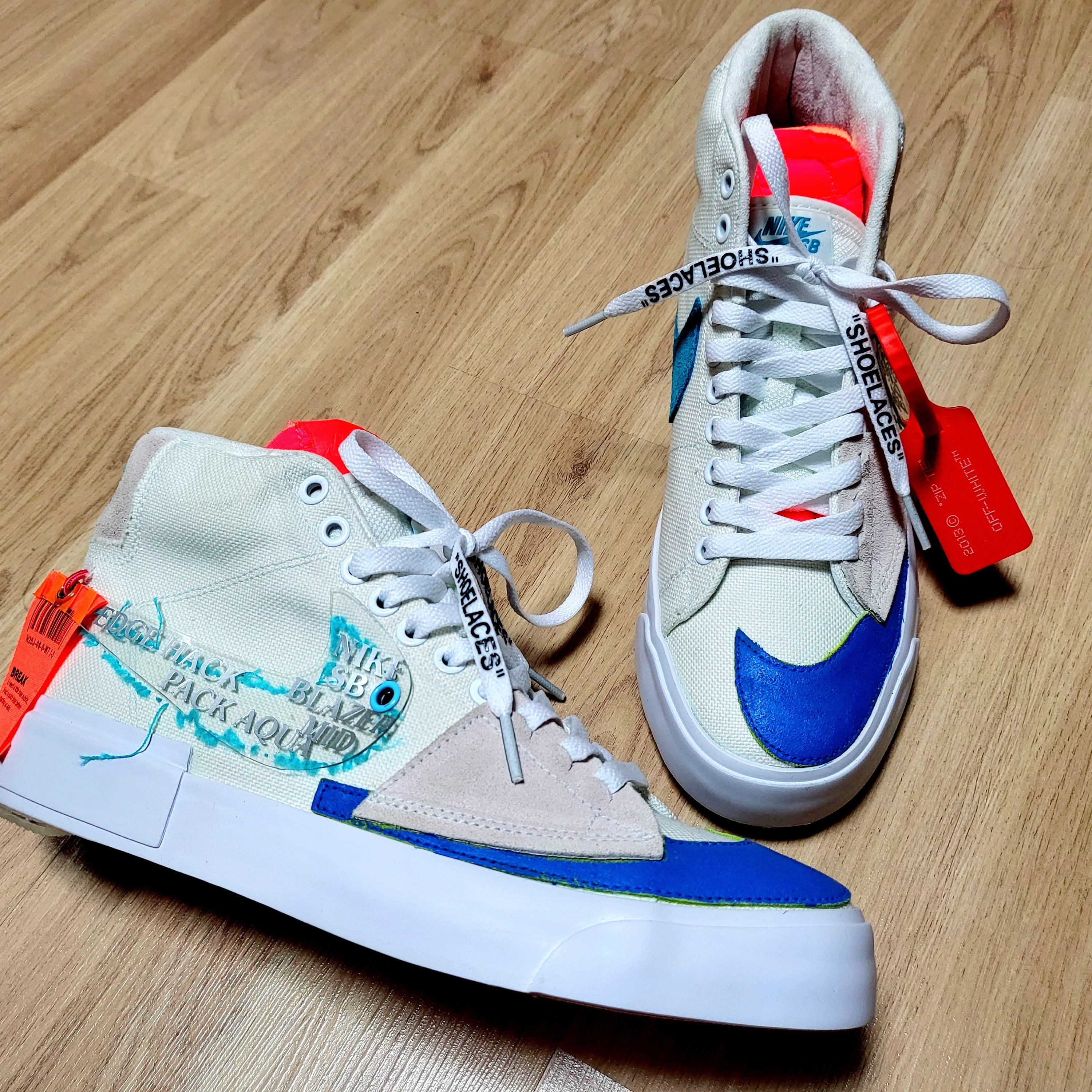 Nike SB Blazer Mid Edge Hack Pack Aqua 착용 스타일 - 2