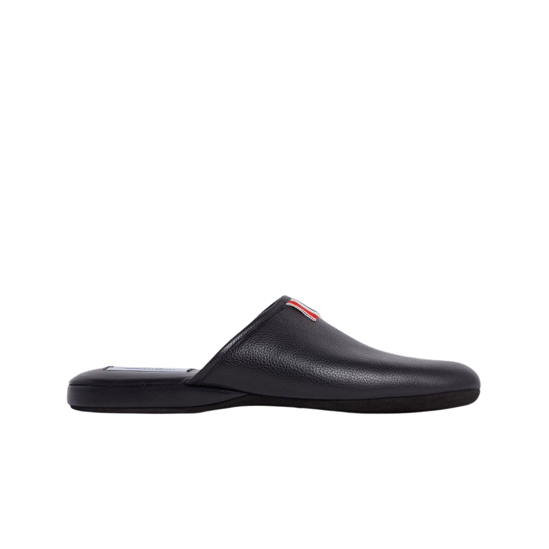 톰브라운 페블 그로그랭 탭 슬리퍼 블랙(Thom Browne Pebbled Grosgrain Tab Slipper Black) - 1
