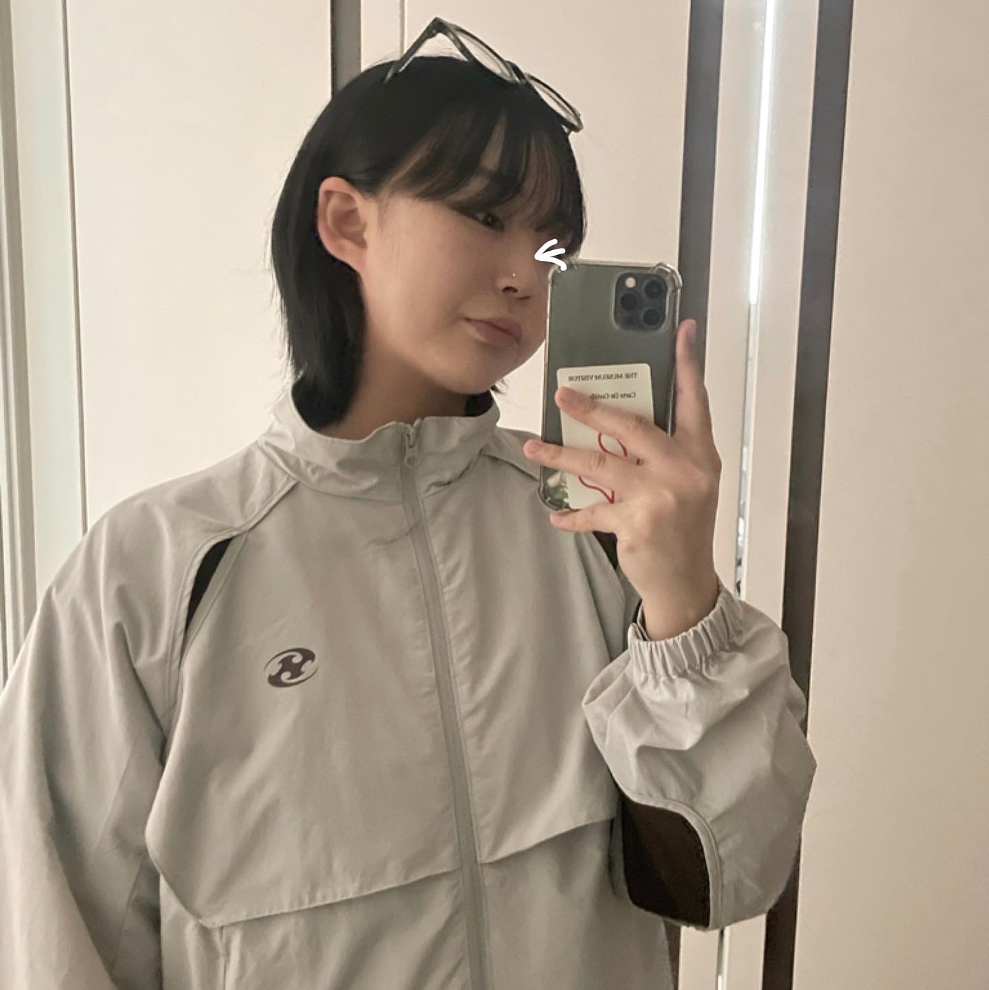 Sansan Gear Slash Slit Jacket Ivory - 23SS 착용 스타일