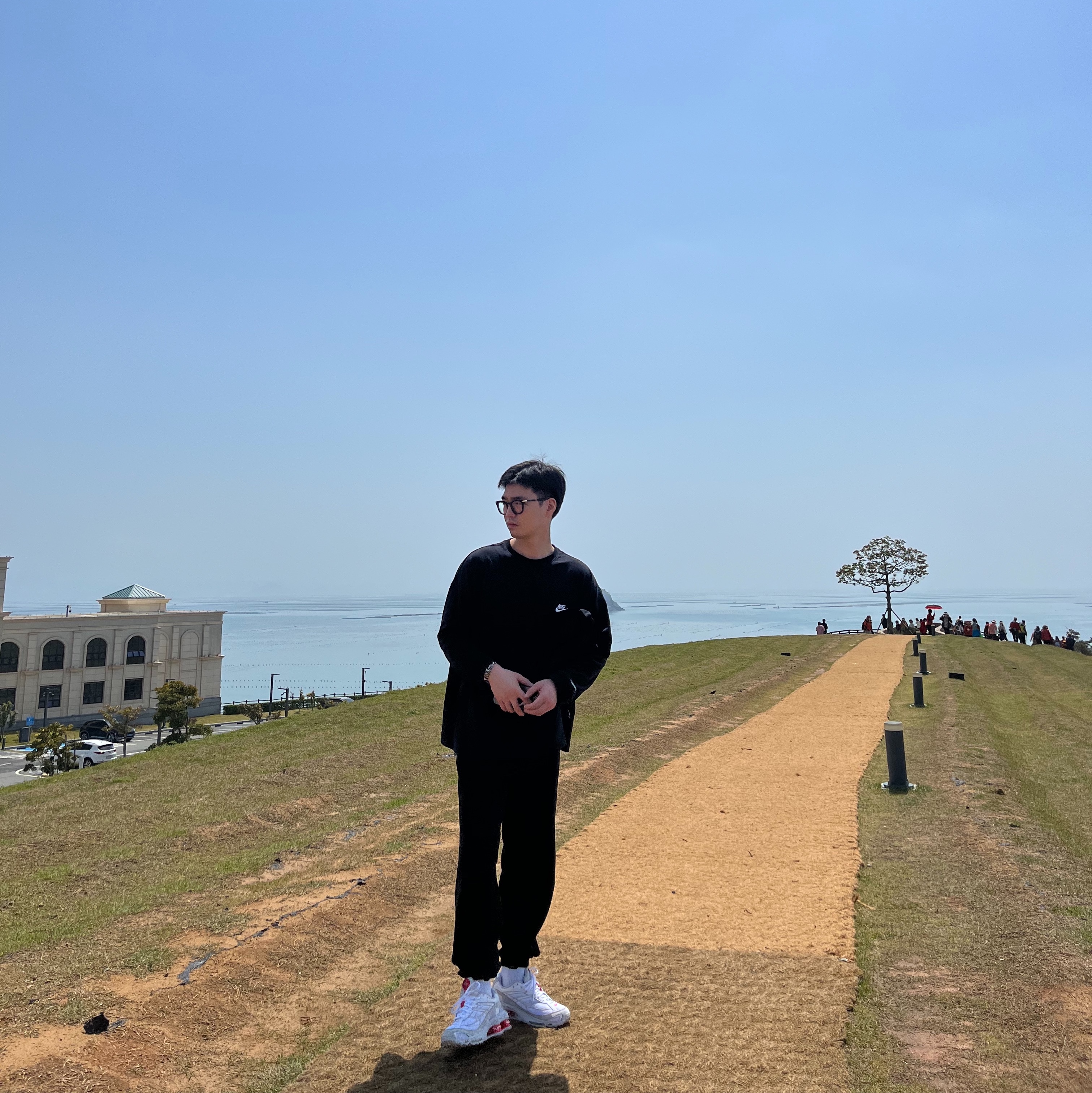 Nike x Supreme Shox Ride 2 SP White, Nike x Peaceminusone LS T-Shirt Black (DR0098-010) 착용 스타일 - 1