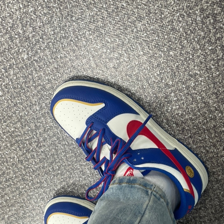 (PS) Nike Dunk Low Game Royal University Red 착용 스타일 - 2