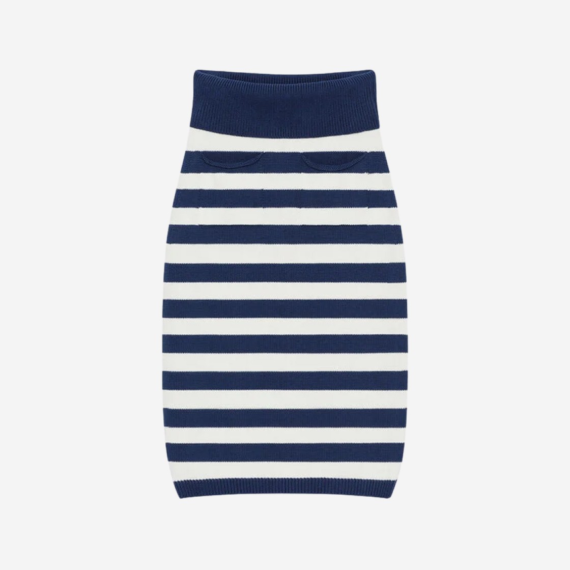 (W) Kenzo Striped Midi Skirt Midnight Blue 상세 이미지 1