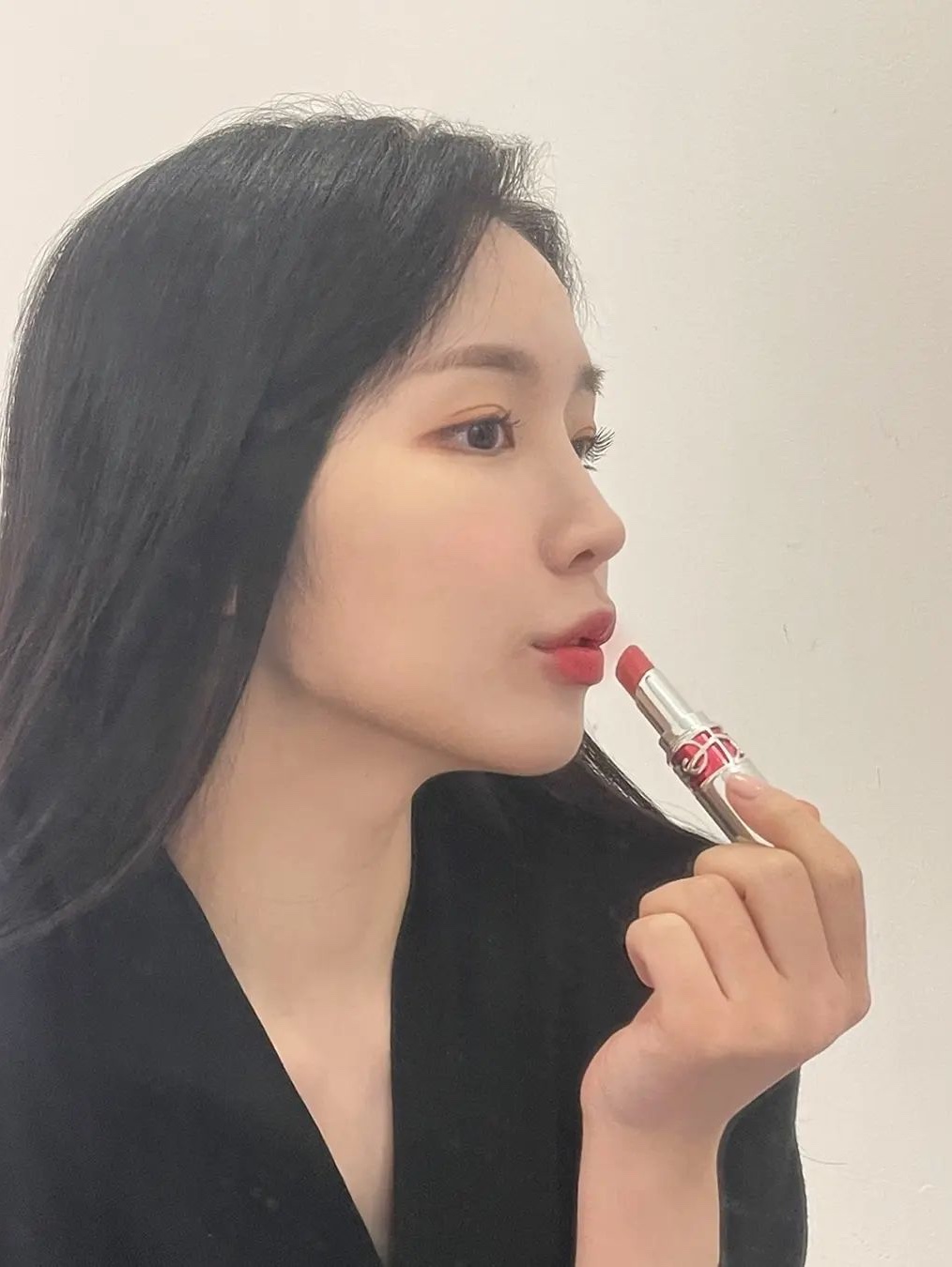 Yves Saint Laurent Rouge Volupte Candy Glaze Color Balm 13 Flashing Rose 착용 스타일