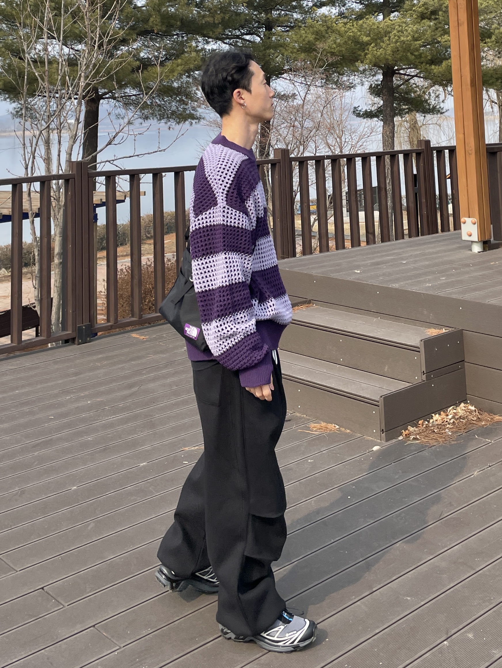 Salomon XT-6 Gore-Tex Black Ebony 착용 스타일