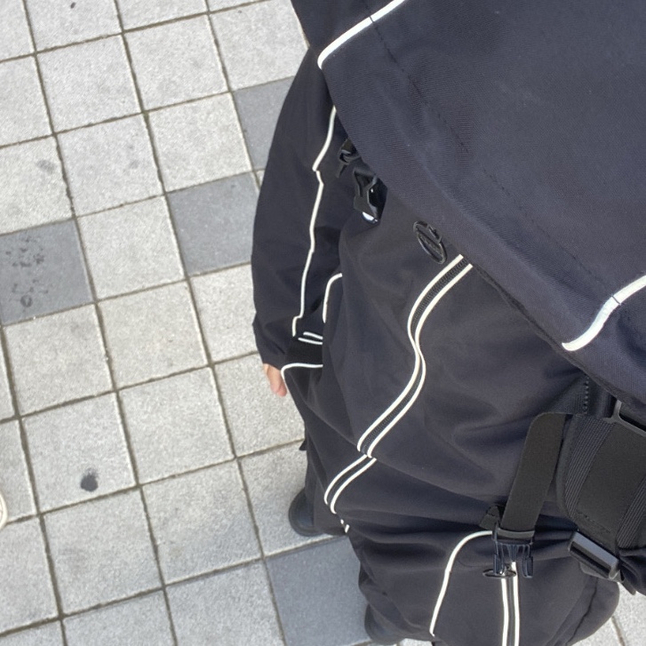 Diesel J-Hives Windbreaker with Contrast Piping Black, Nike Air Force 1 '07 Low Triple Black 착용 스타일