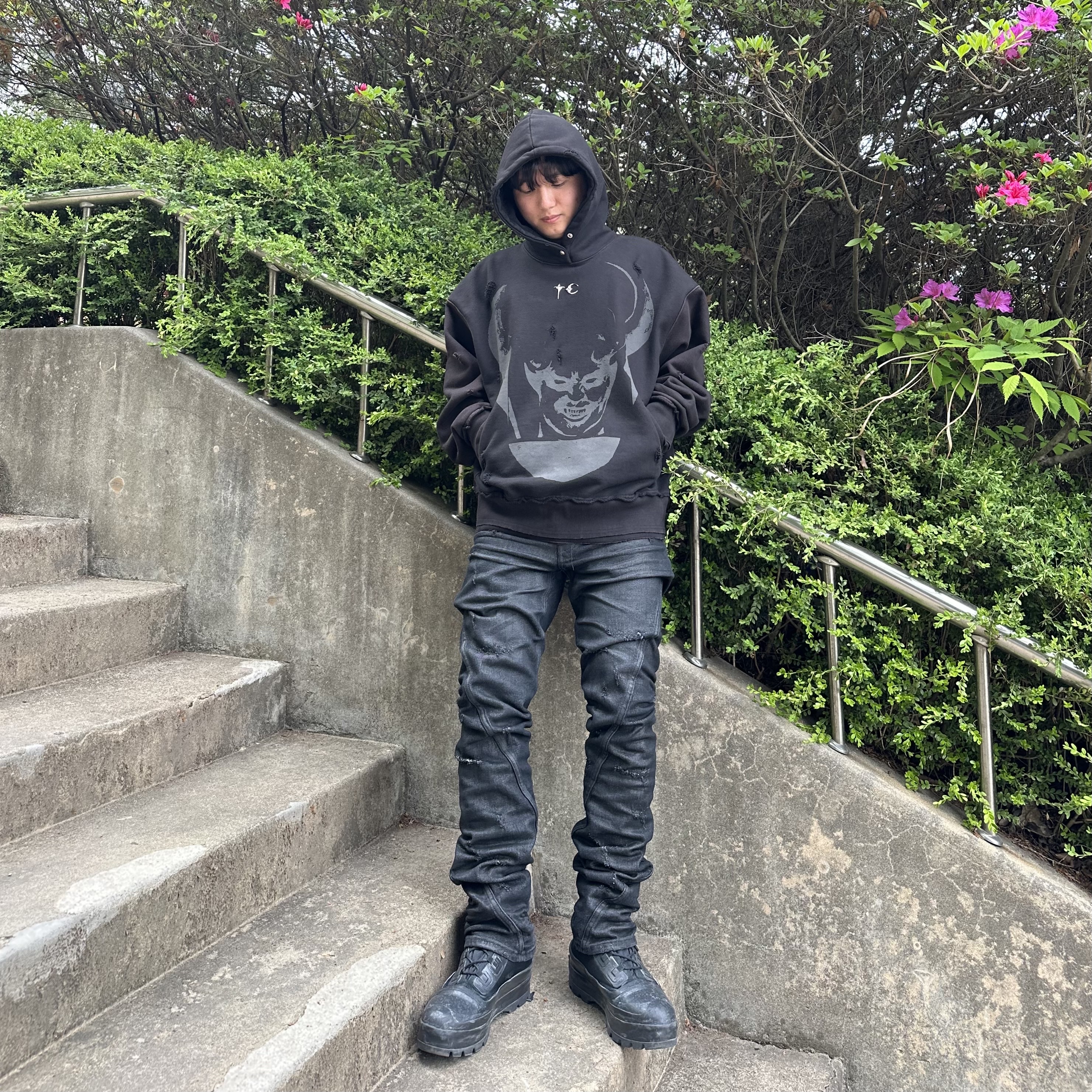Converse x Ambush Chuck Taylor All Star Duck Boot Black 착용 스타일