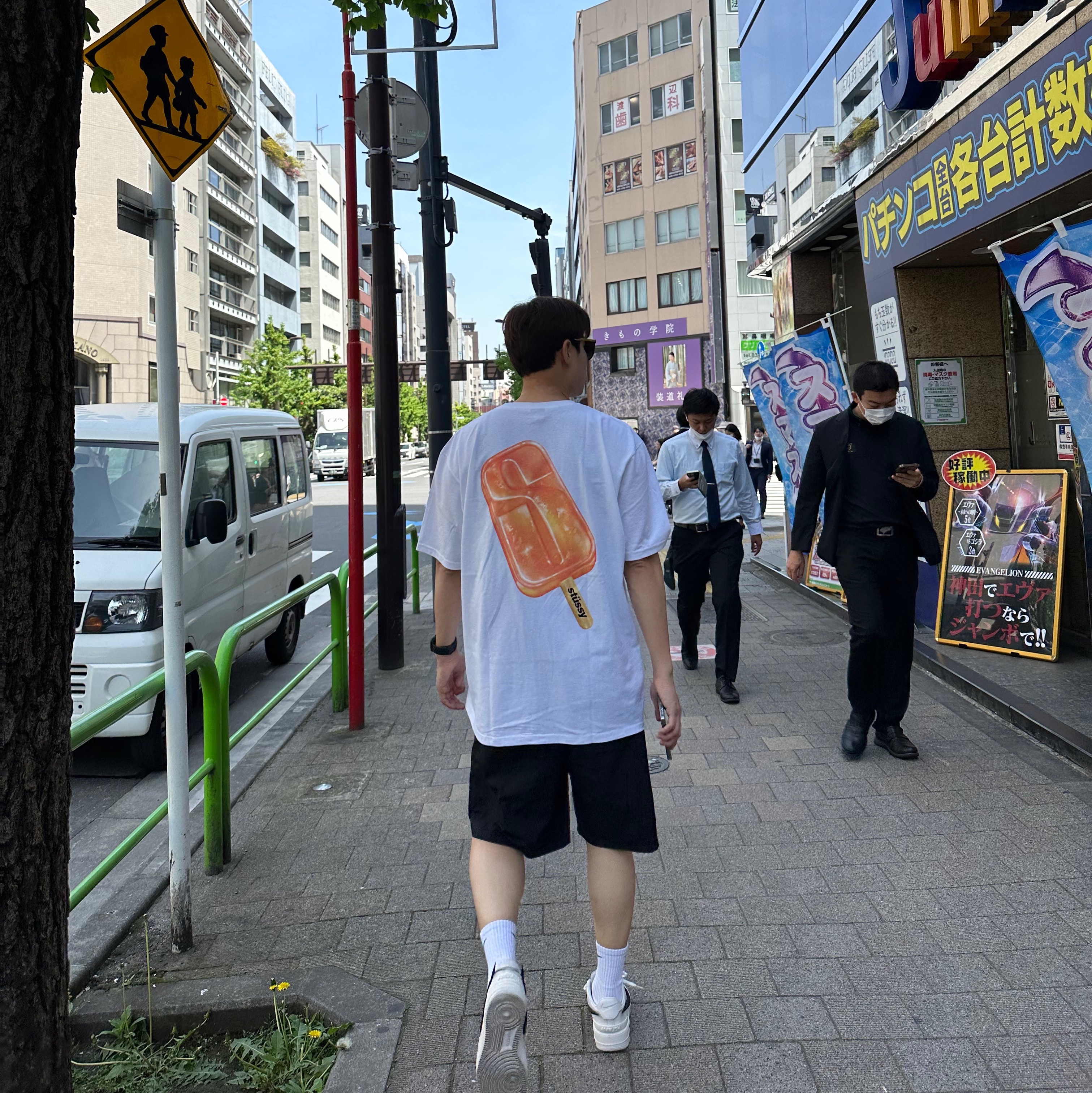 Stussy Popsicle T-Shirt White 착용 스타일