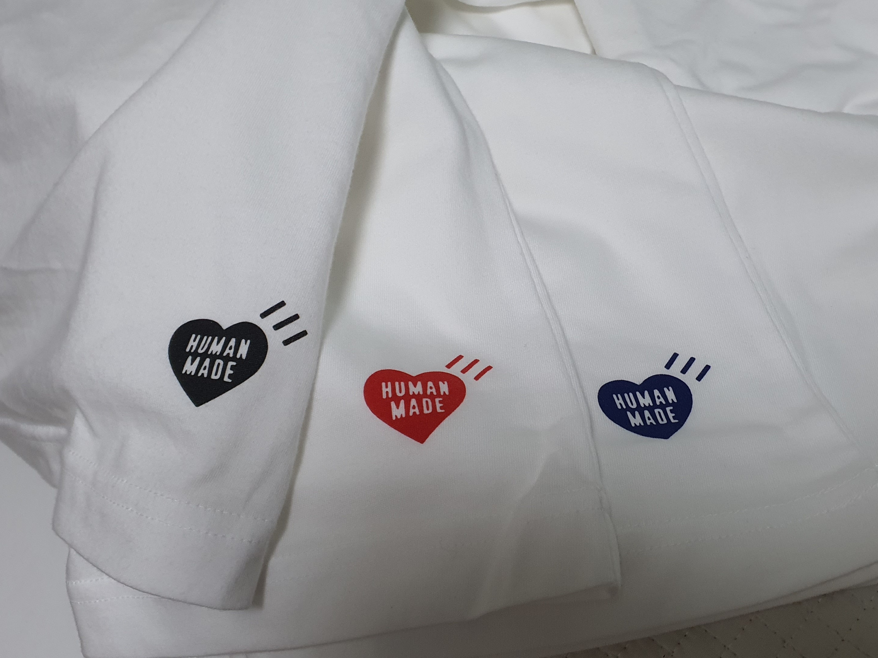 Human Made T-Shirts White (3 Pack) 착용 스타일