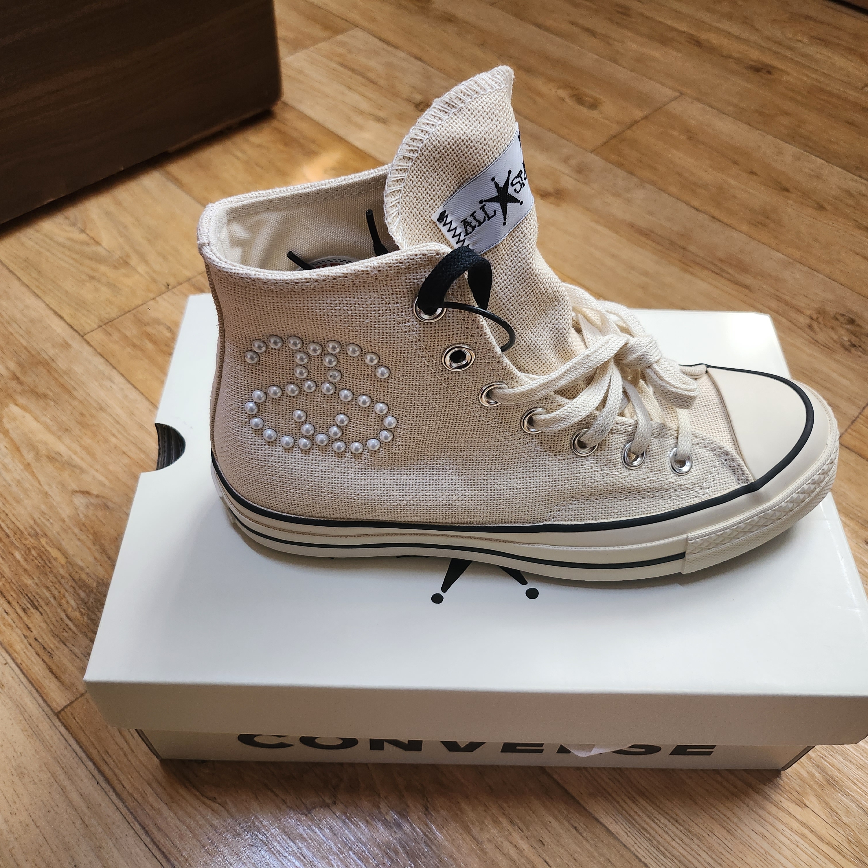 Converse x Stussy Chuck 70 High Natural Ivory 착용 스타일
