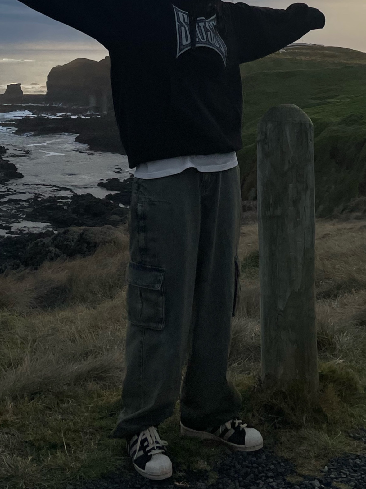 Stussy Champion Pigment Dyed Hoodie Black, Stussy Champion Pigment Dyed T-Shirt Natural 착용 스타일