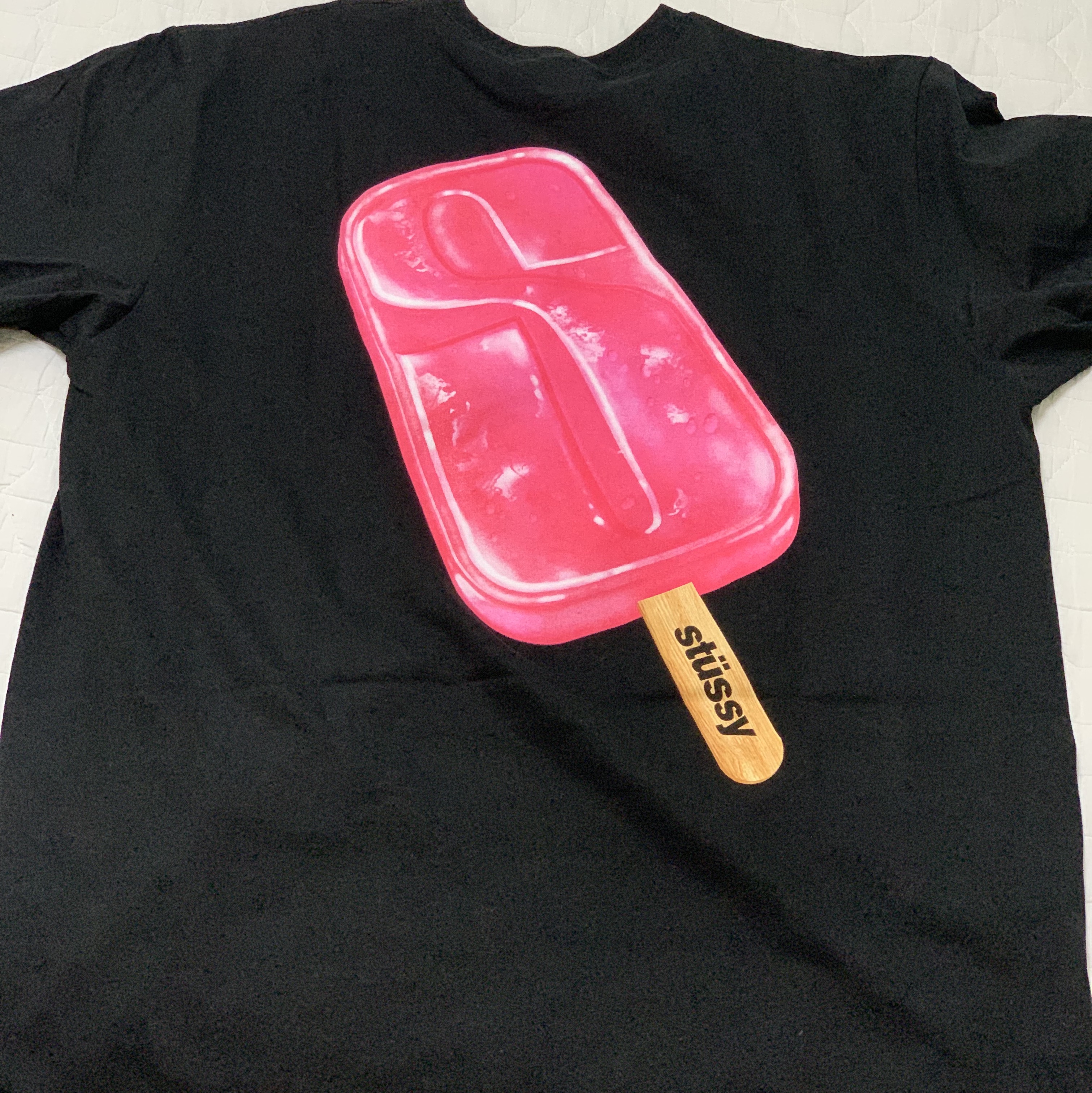 Stussy Popsicle T-Shirt Black 착용 스타일