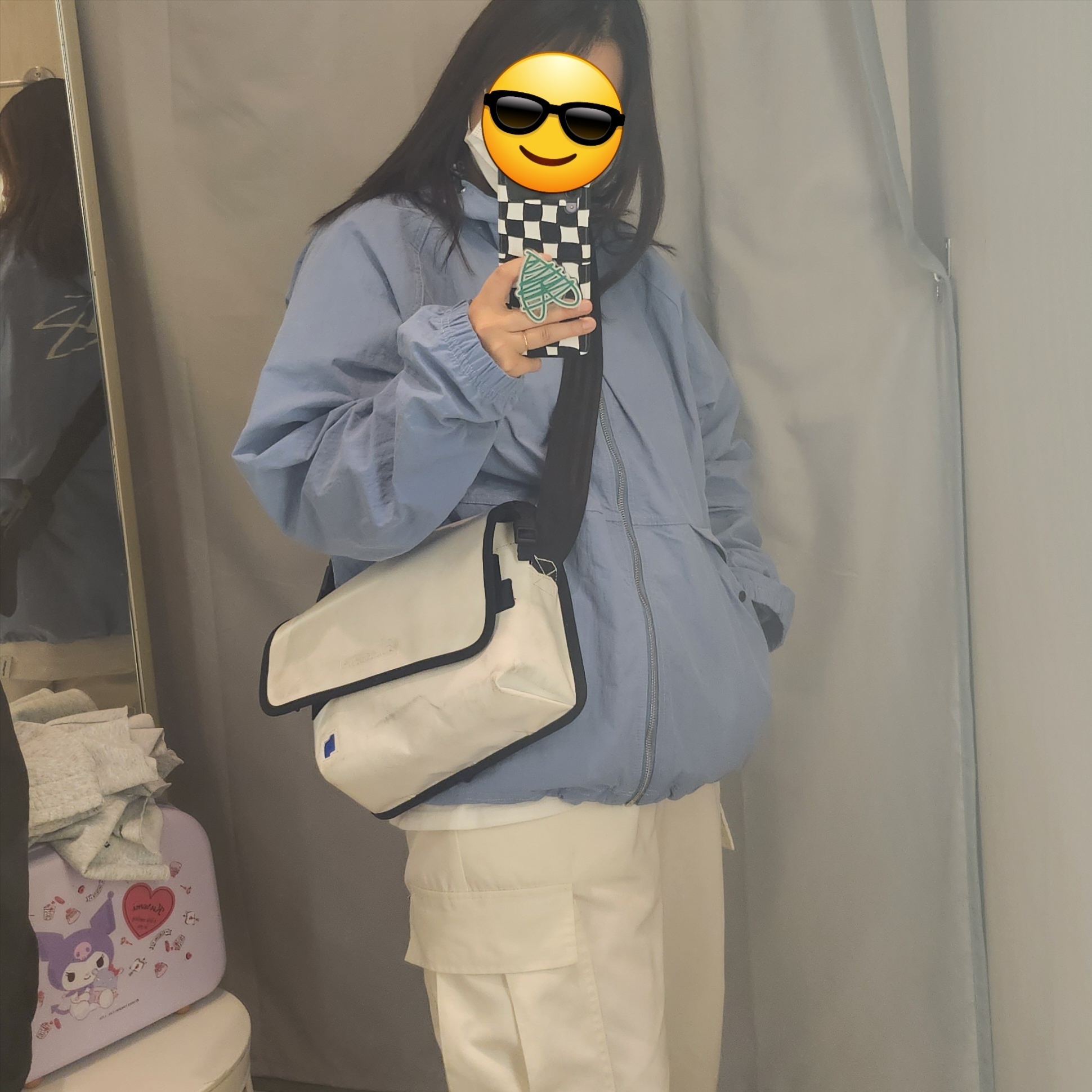 Stussy Wave Dye Beach Shell Jacket Laguna Blue, Ader Error Small Trace Esty Messanger Bag White 착용 스타일
