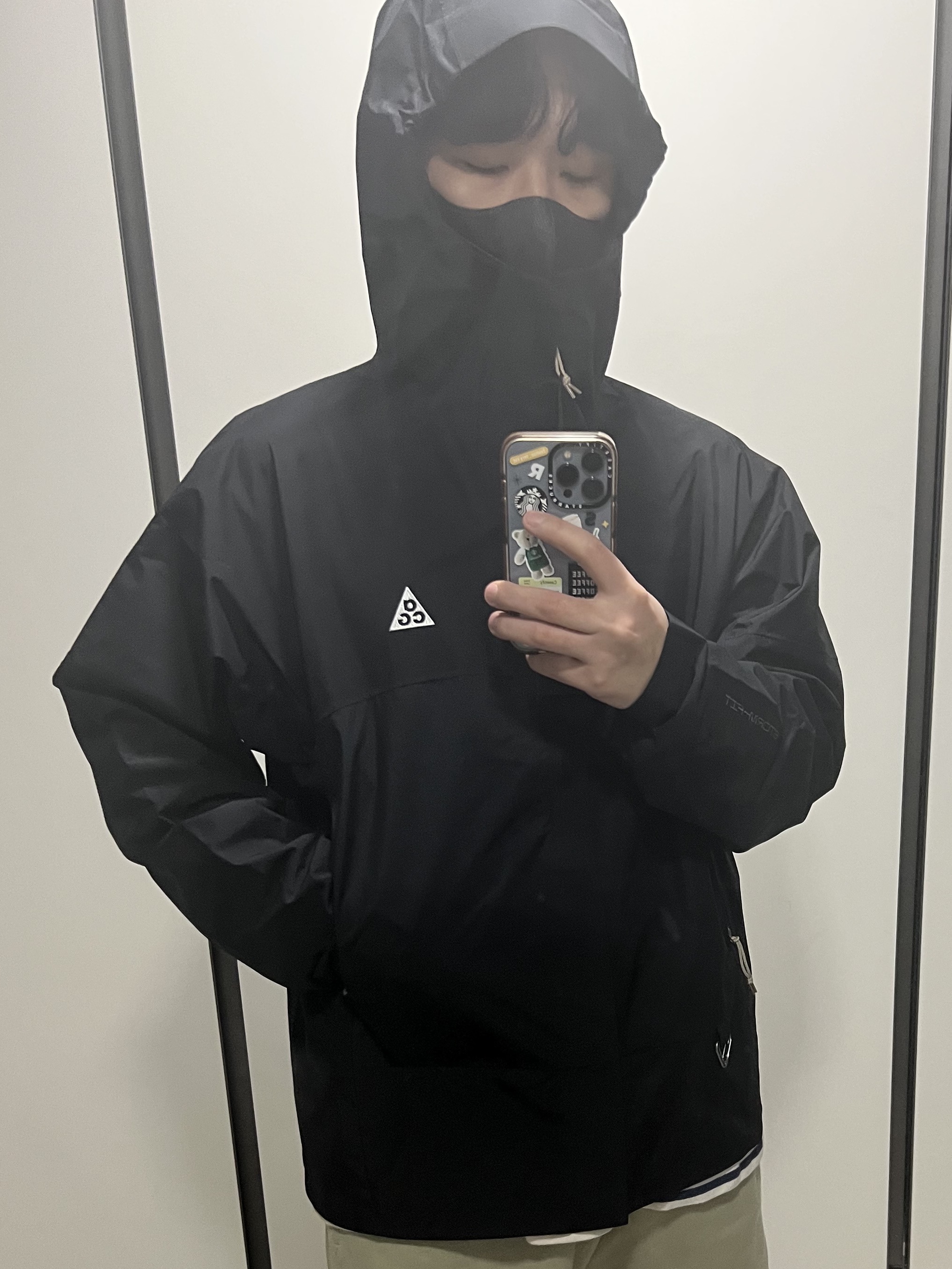 Nike ACG Storm-Fit ADV Cascade Rains Full Zip Jacket Black - Asia 착용 스타일