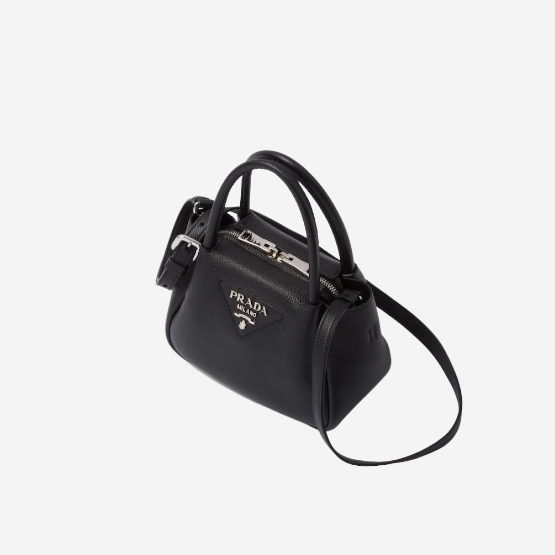 Prada Leather Mini Handbag Black 상세 이미지 2