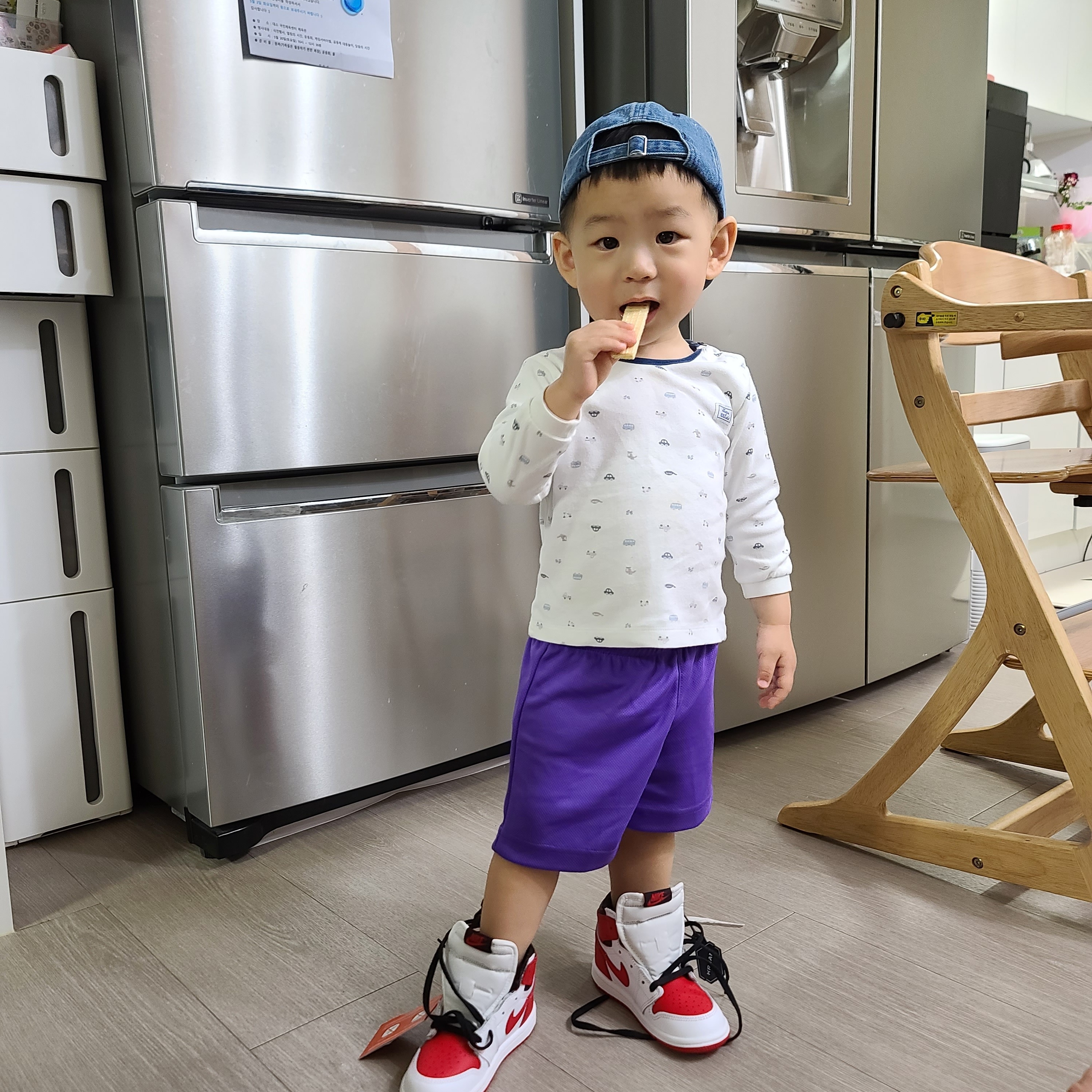 (TD) 조던 1 레트로 하이 OG 헤리티지 착용 스타일 - 1