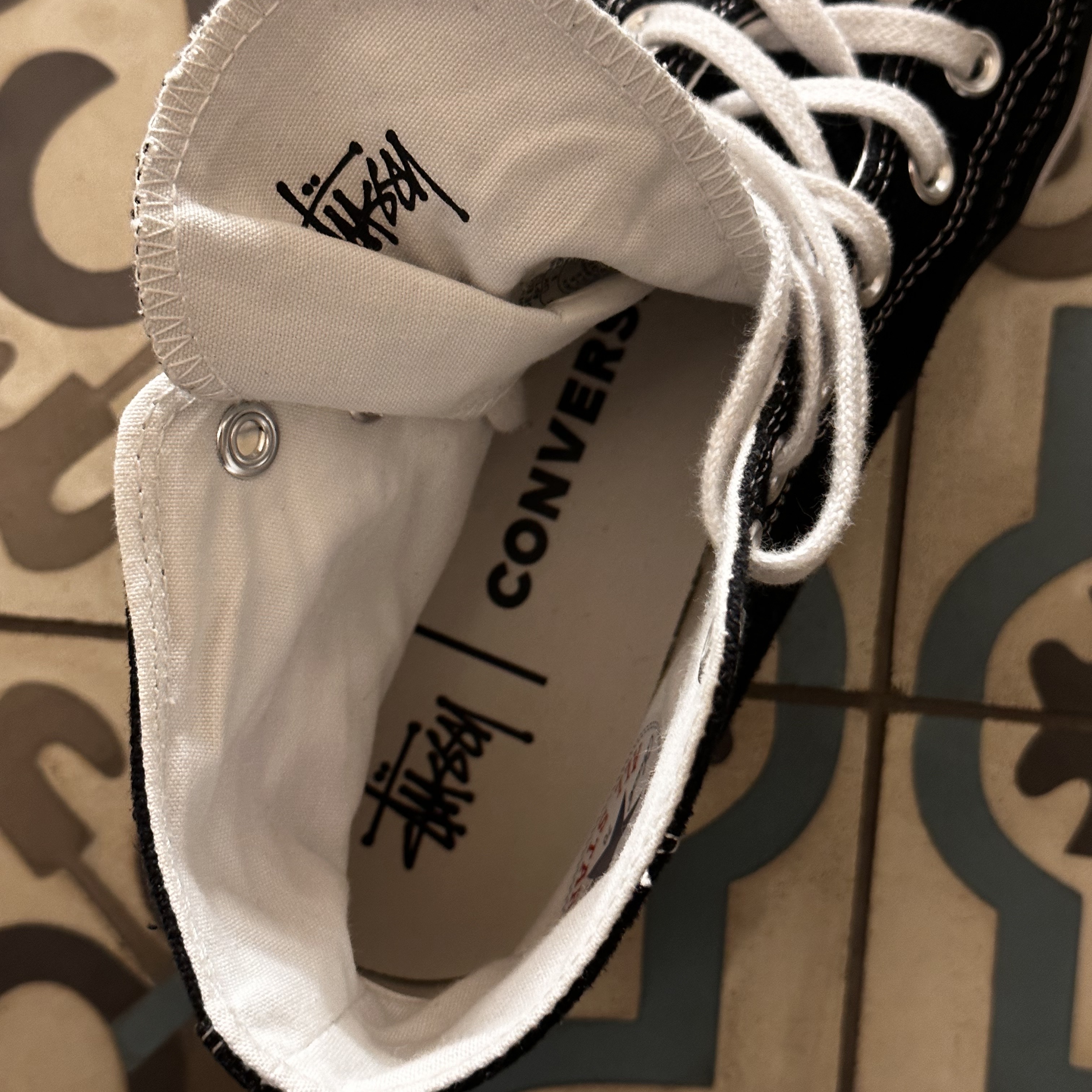Converse x Stussy Chuck 70 High Black 착용 스타일