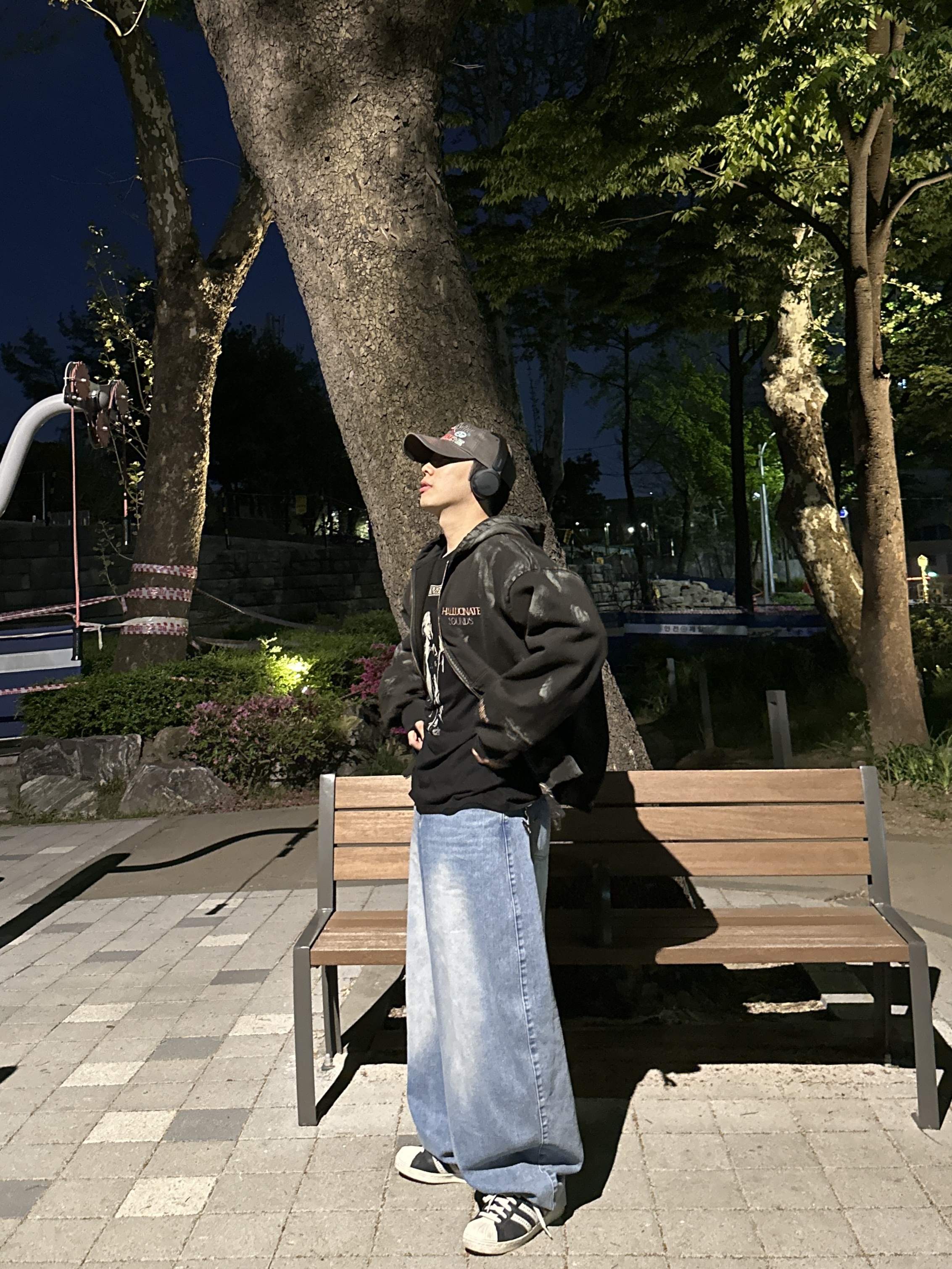 Undermycar Soundwave Dirty Coated Hood Zip-Up Jacaranda - 23SS, Adidas x Human Made Superstar Black White 착용 스타일
