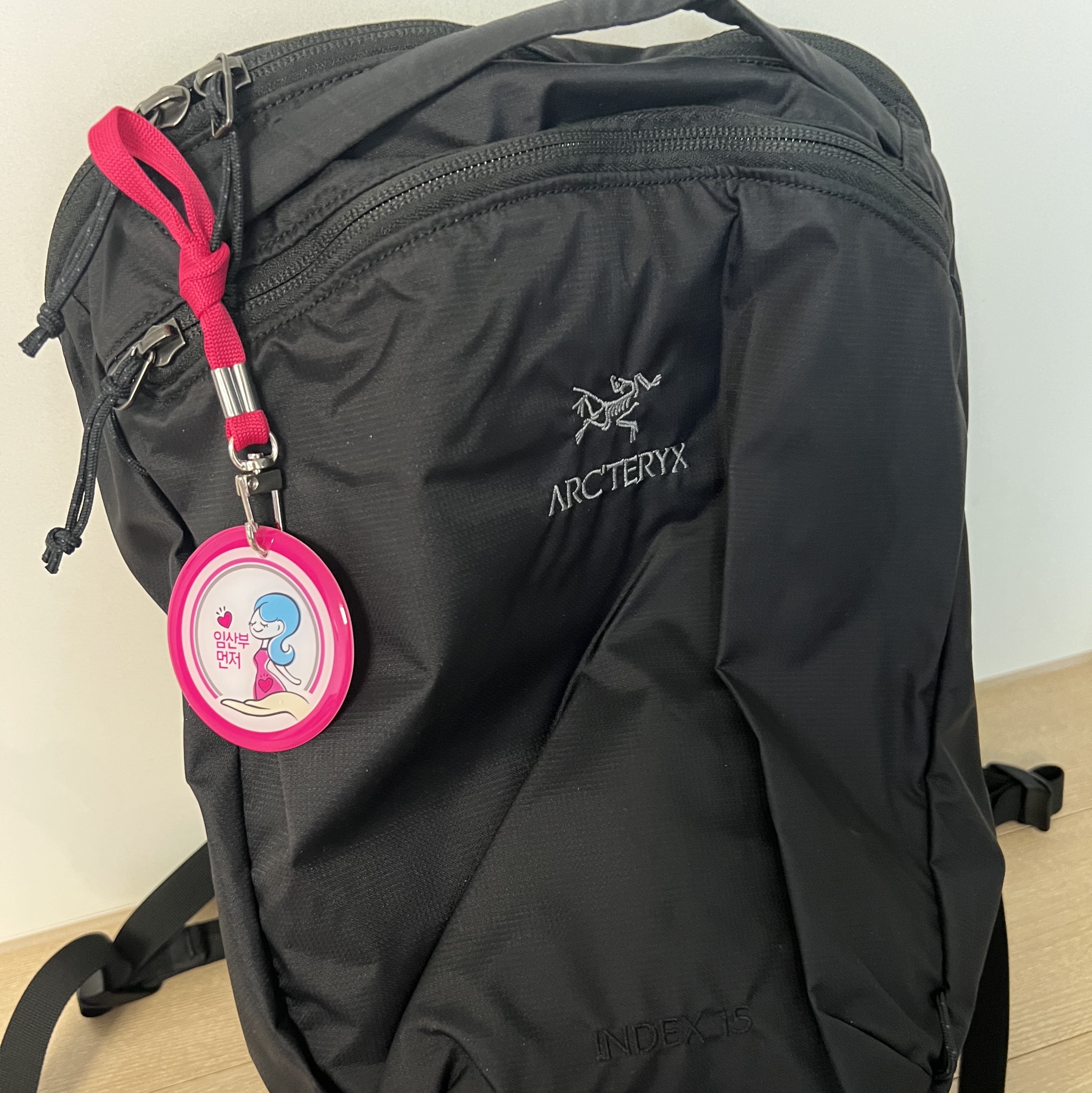 Arc'teryx Index 15 Backpack Black 착용 스타일