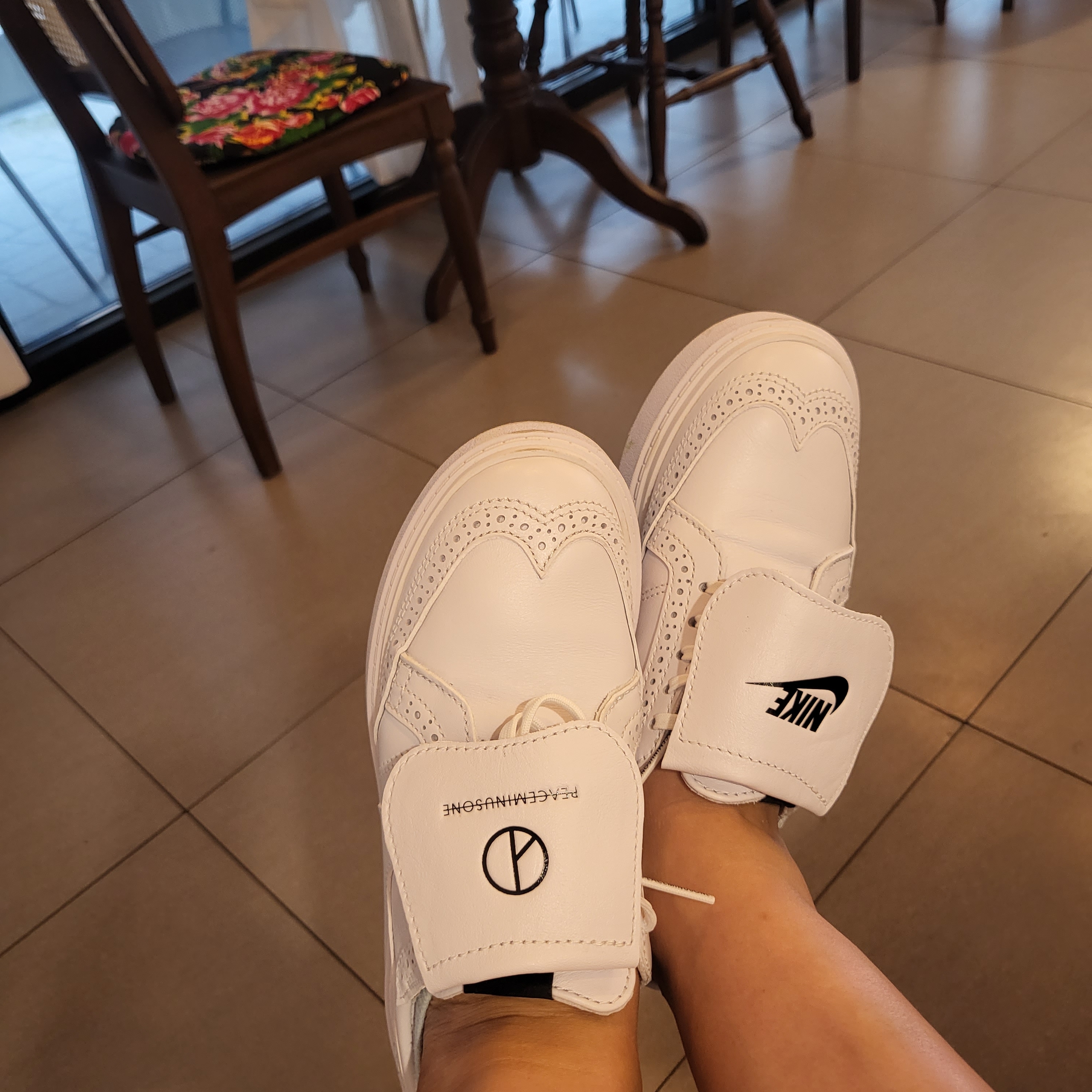 Nike x Peaceminusone Kwondo1 White 착용 스타일