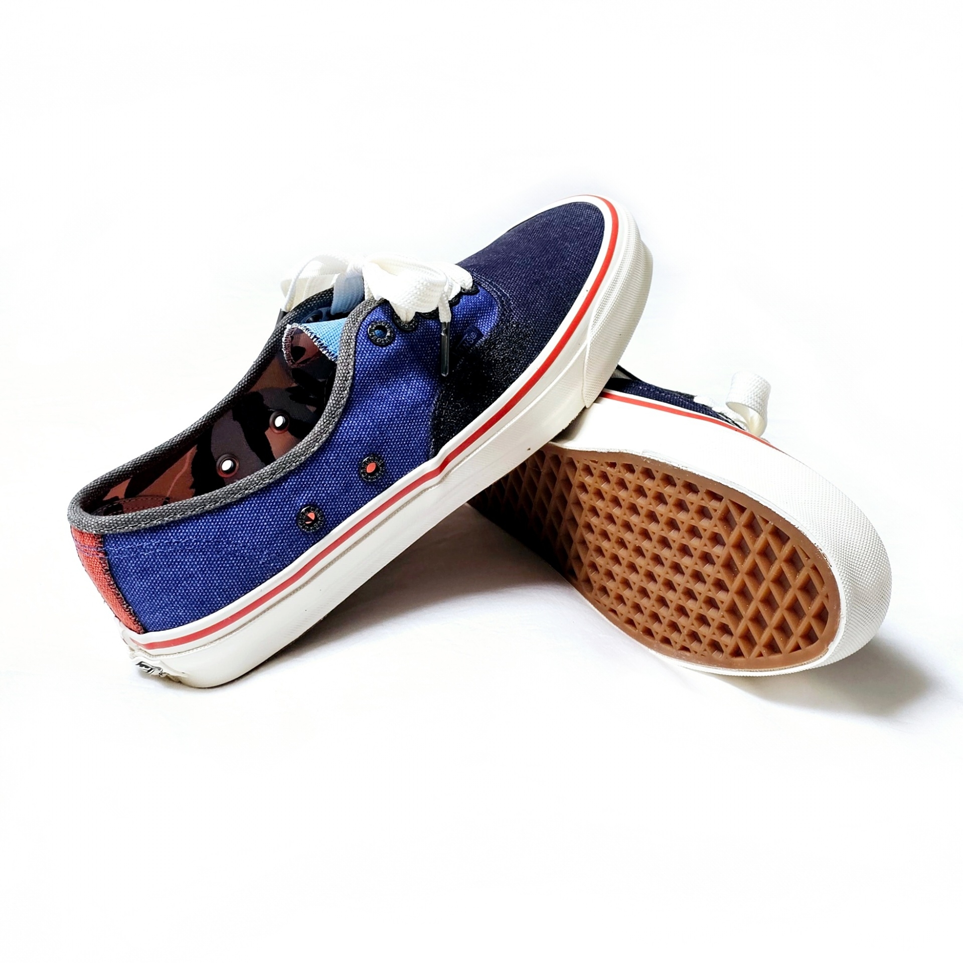 Vans Vault x Nigel Cabourn OG Authentic LX Crazy Navy Mix 착용 스타일 - 2