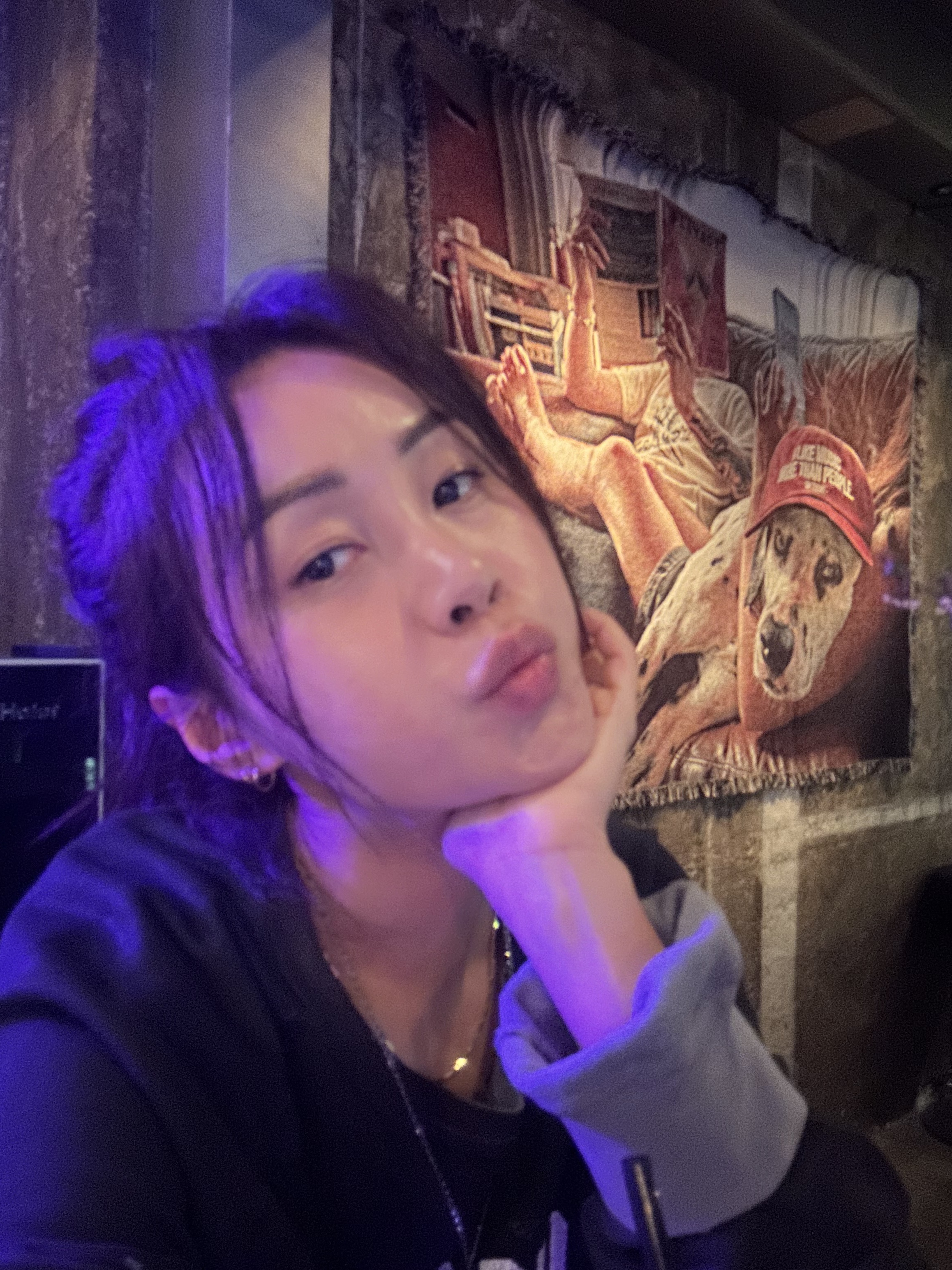 Say Touche Photo Woven Blanket 01 착용 스타일 - 2