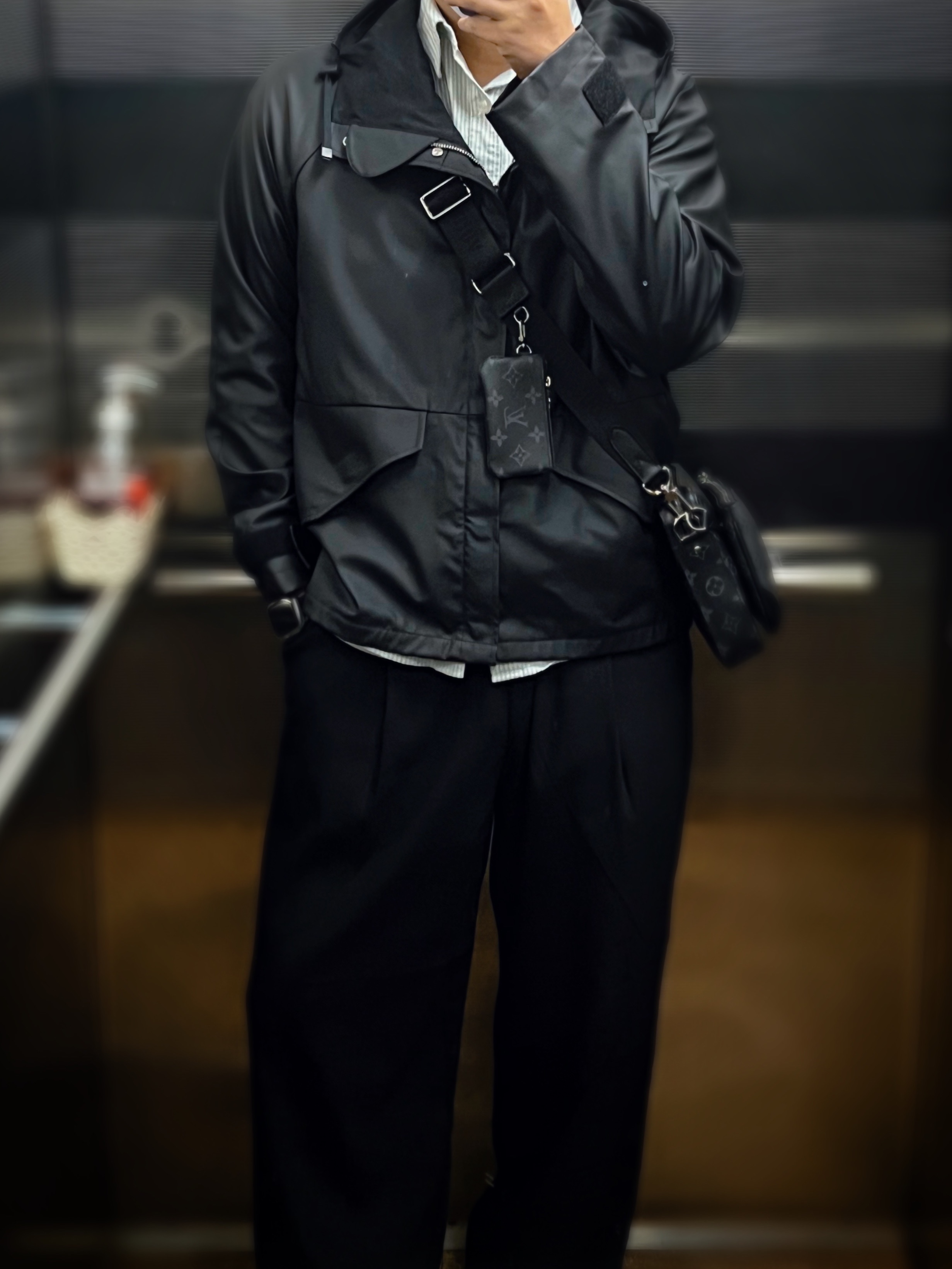 Nike x Peaceminusone Kwondo1 Black and White, Louis Vuitton Trio Messenger Monogram Eclipse 착용 스타일 - 4