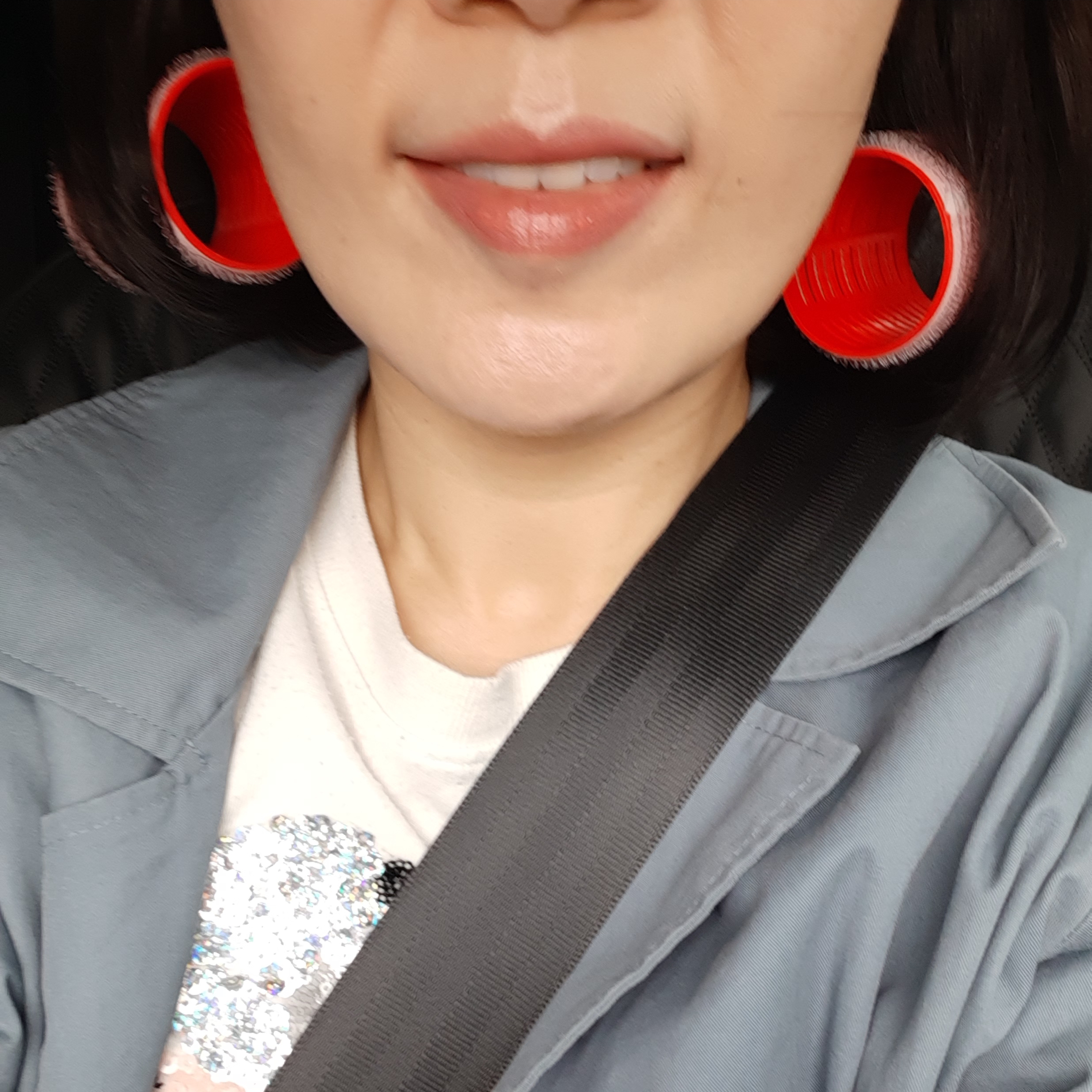 Chanel Rouge Coco Baume 916 Flirty Coral 착용 스타일