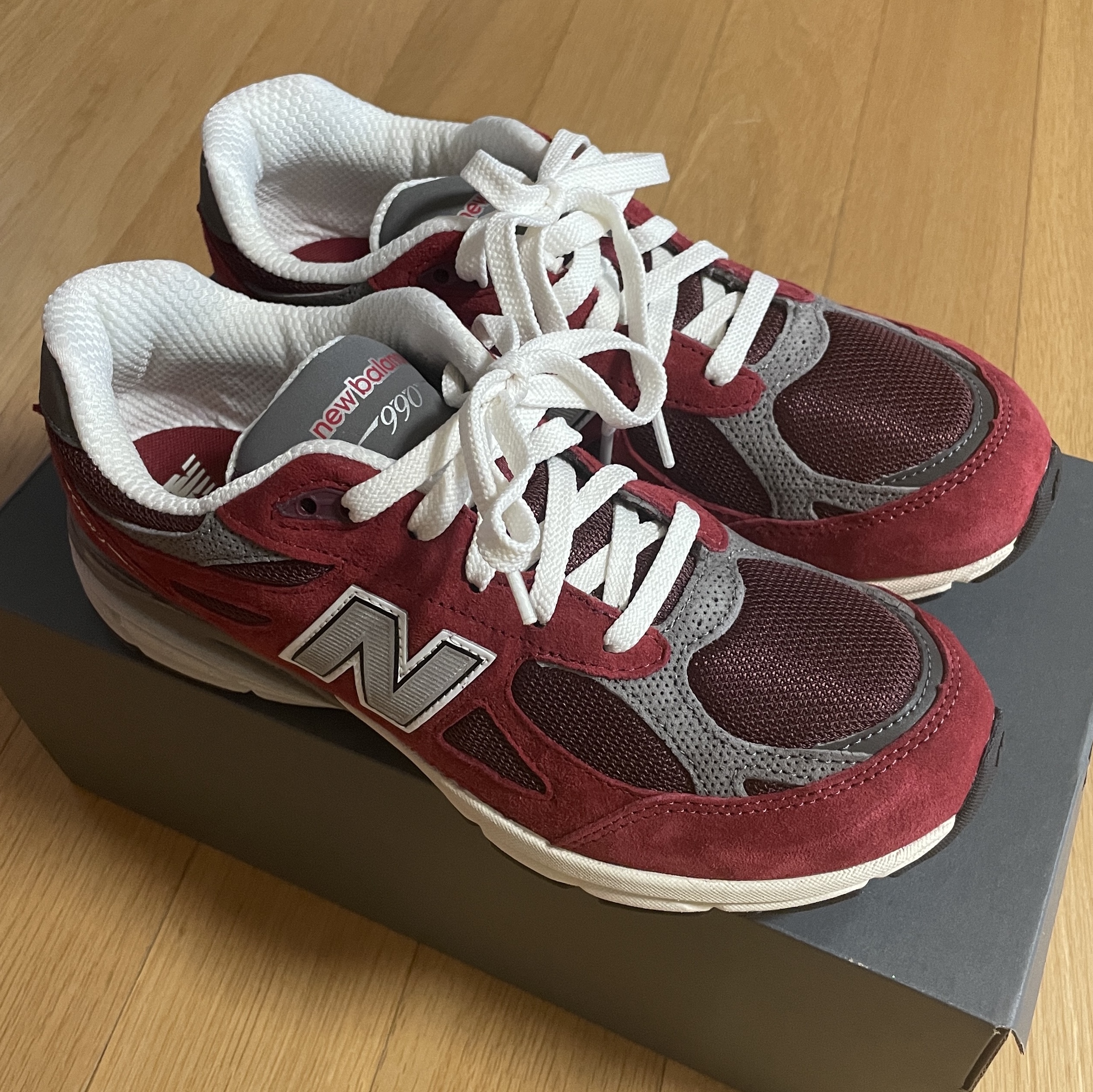 (GS) 뉴발란스 990v3 메이드 인 USA 스칼렛 마블헤드 착용 스타일 - 2