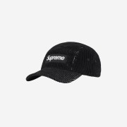 Supreme 2-Tone Corduroy Camp Cap Black - 23SS