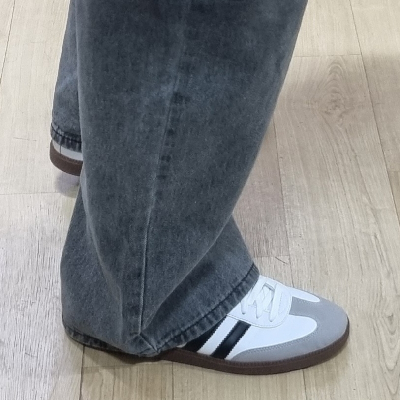 Adidas Samba Vegan White Black 착용 스타일
